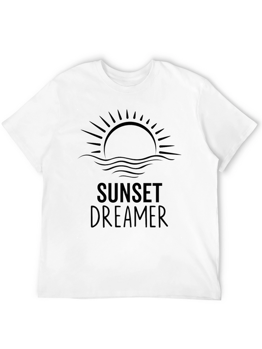 Sunset Dreamer Graphic Tee - Black