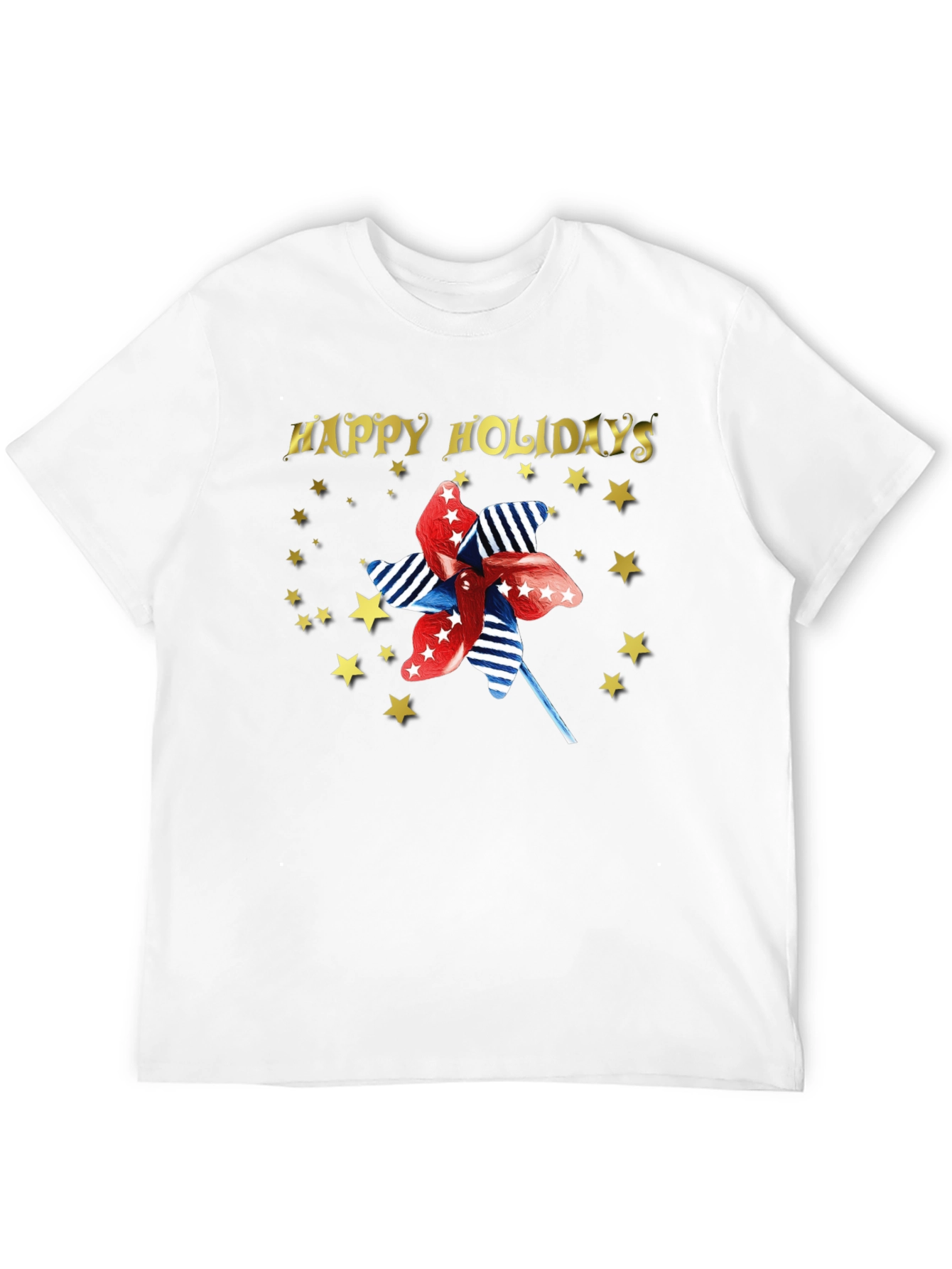 Happy Holidays Patriotic Pinwheel T-Shirt