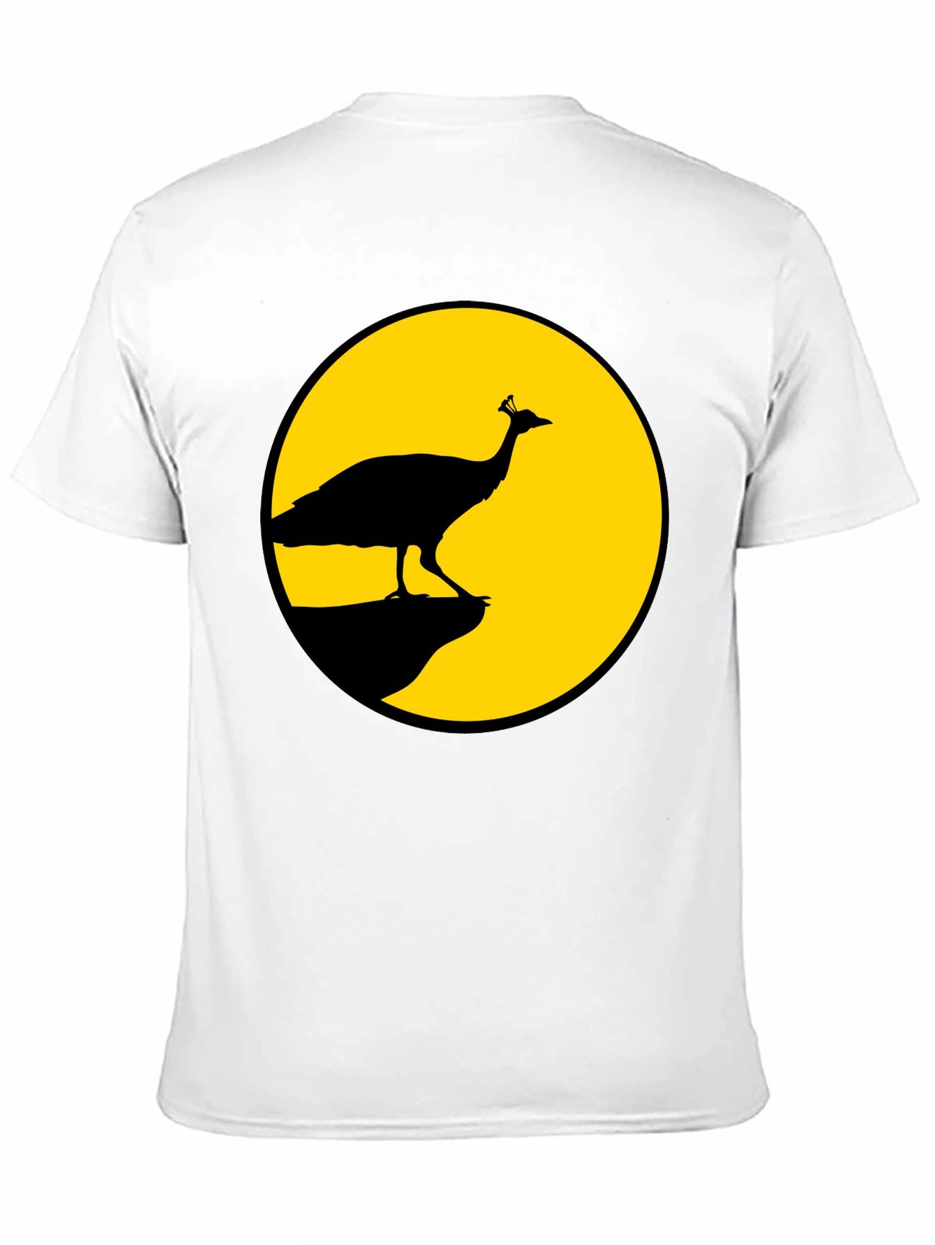 Peacock Silhouette T-Shirt - Black
