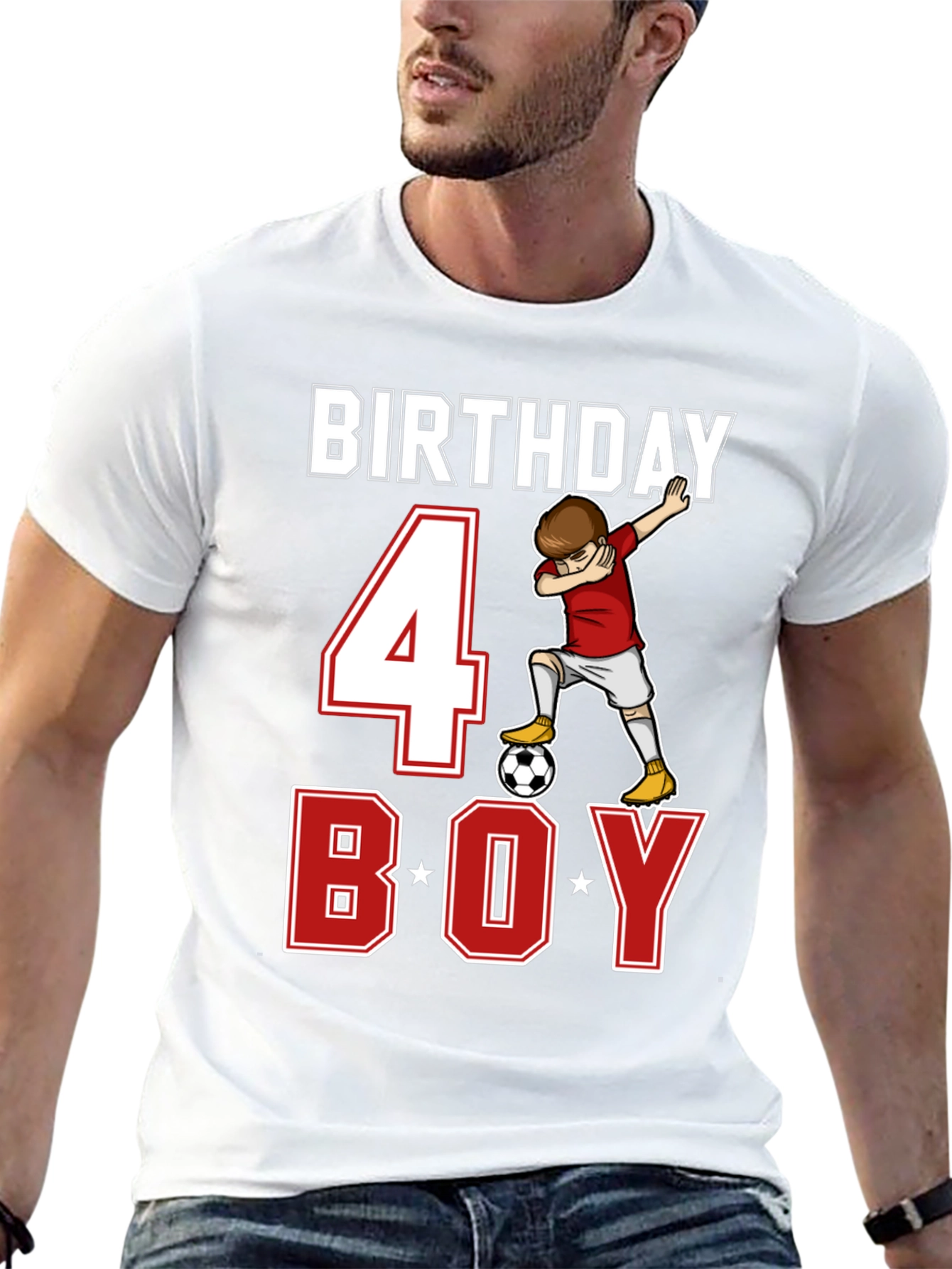Birthday Boy 4 Soccer T-Shirt