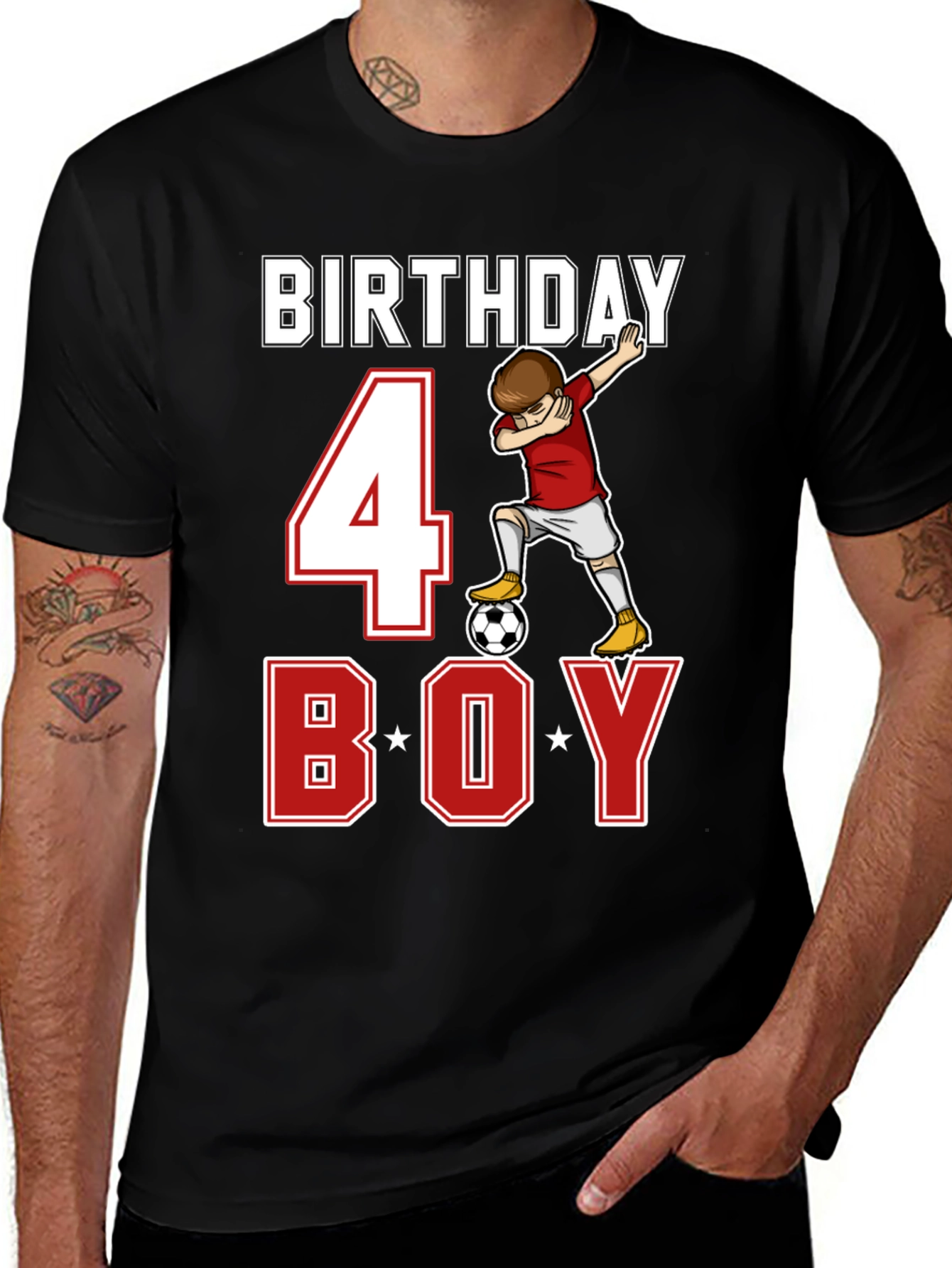 Birthday Boy 4 Soccer T-Shirt