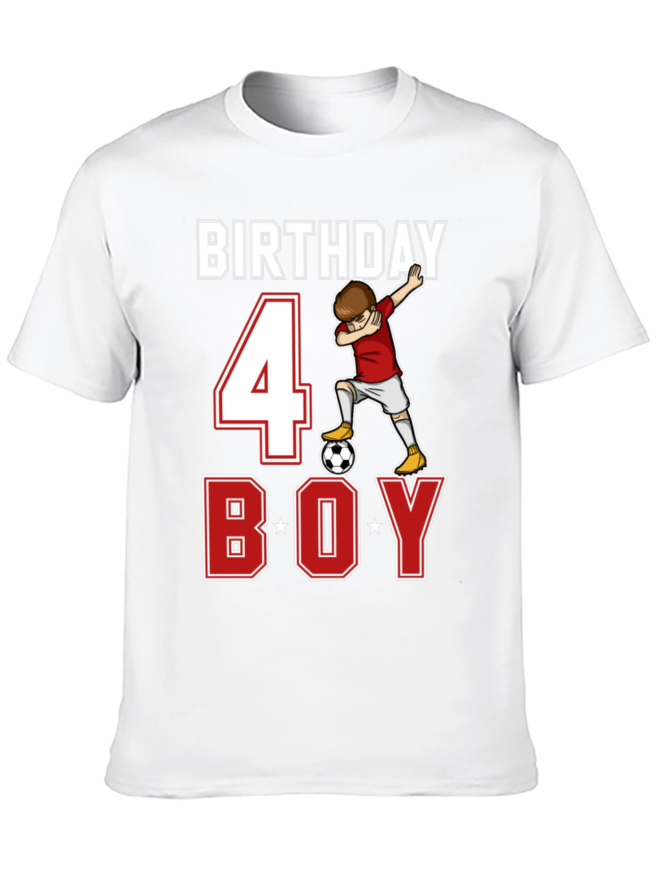 Birthday Boy 4 Soccer T-Shirt