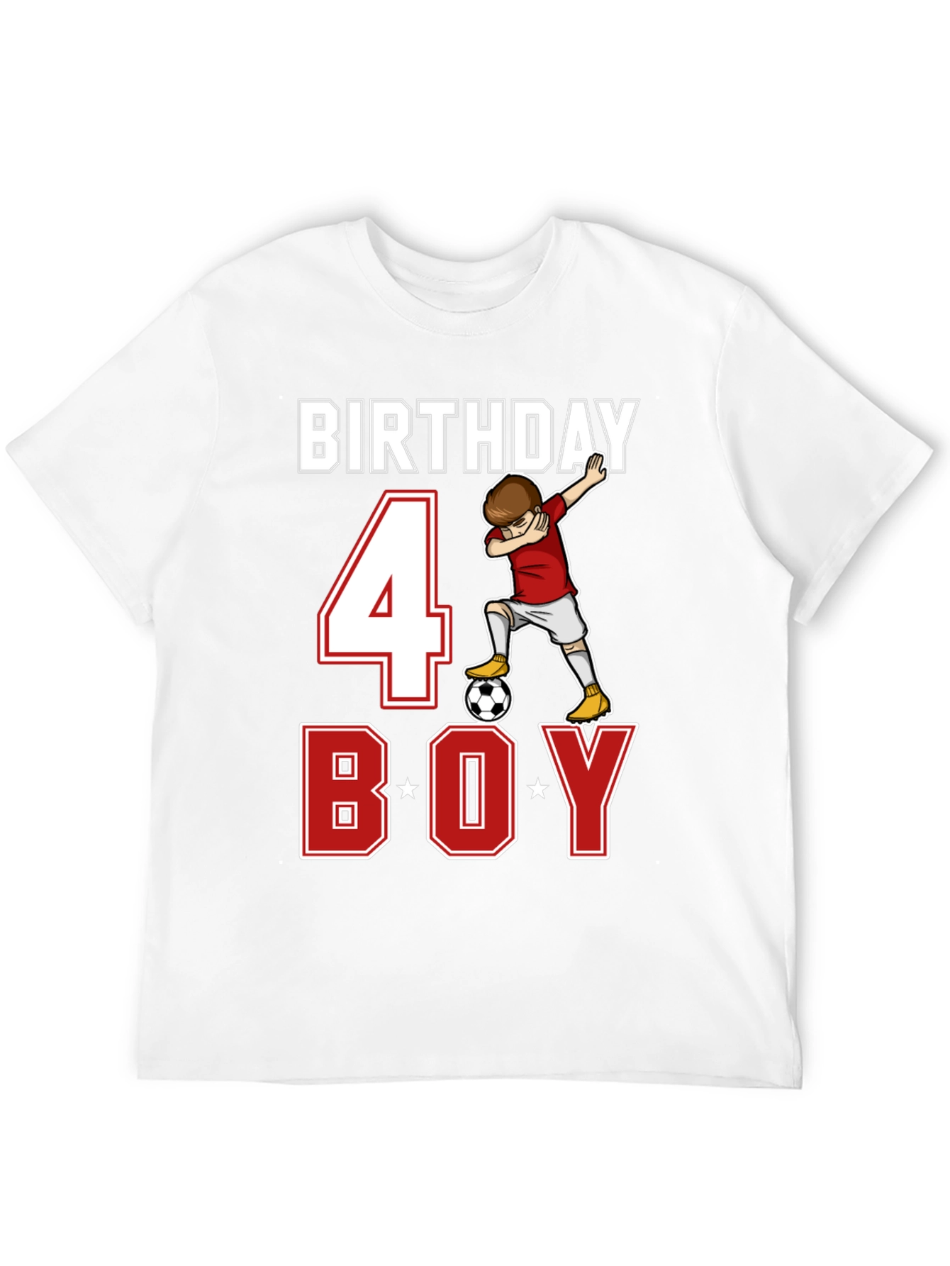 Birthday Boy 4 Soccer T-Shirt