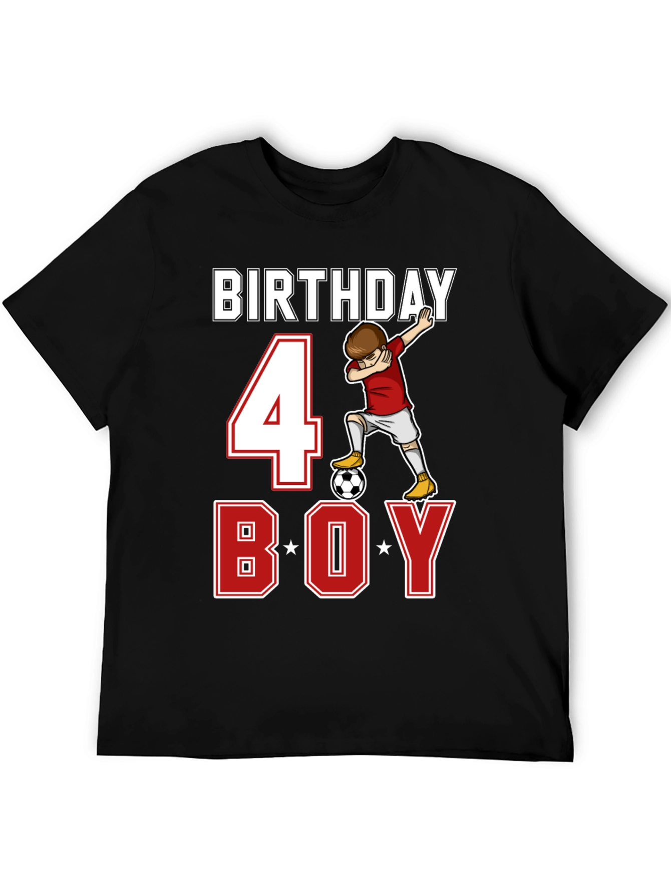 Birthday Boy 4 Soccer T-Shirt