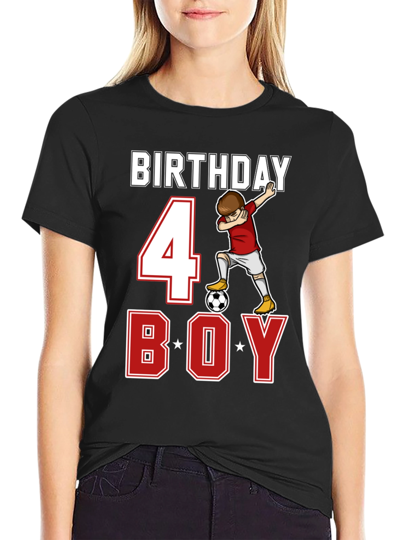 Birthday Boy 4 Soccer T-Shirt