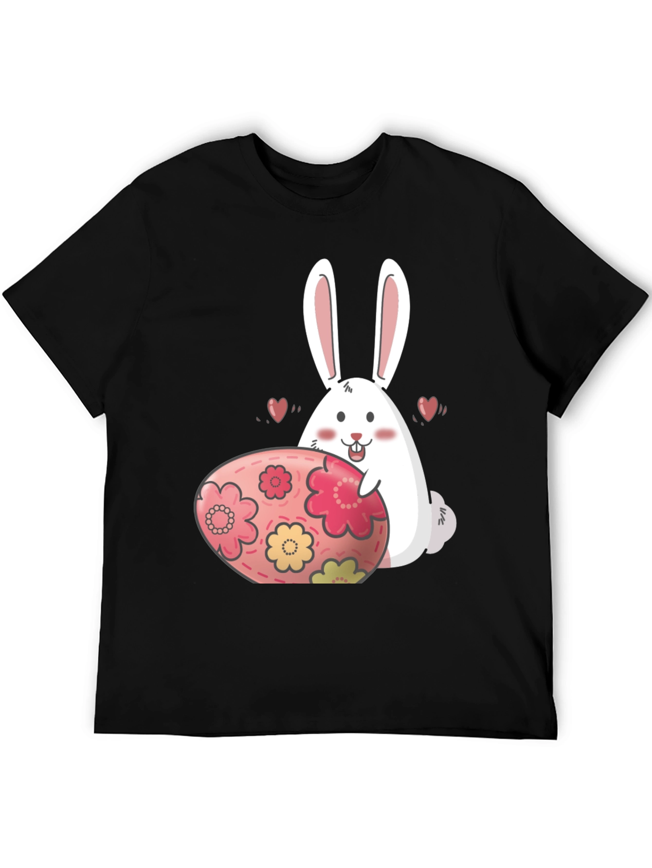 Easter Bunny T-Shirt Cute Egg Floral Design