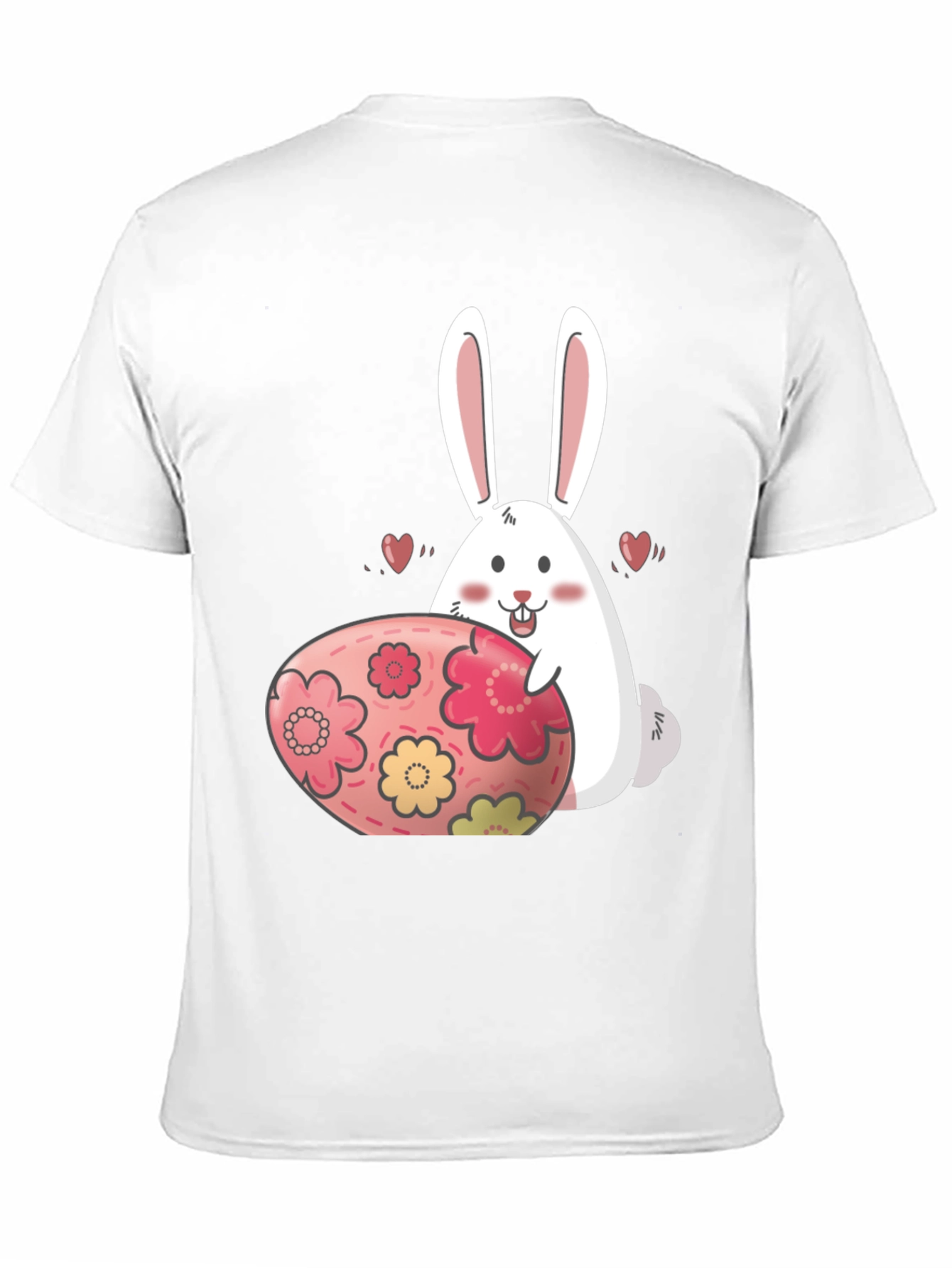 Easter Bunny T-Shirt Cute Egg Floral Design