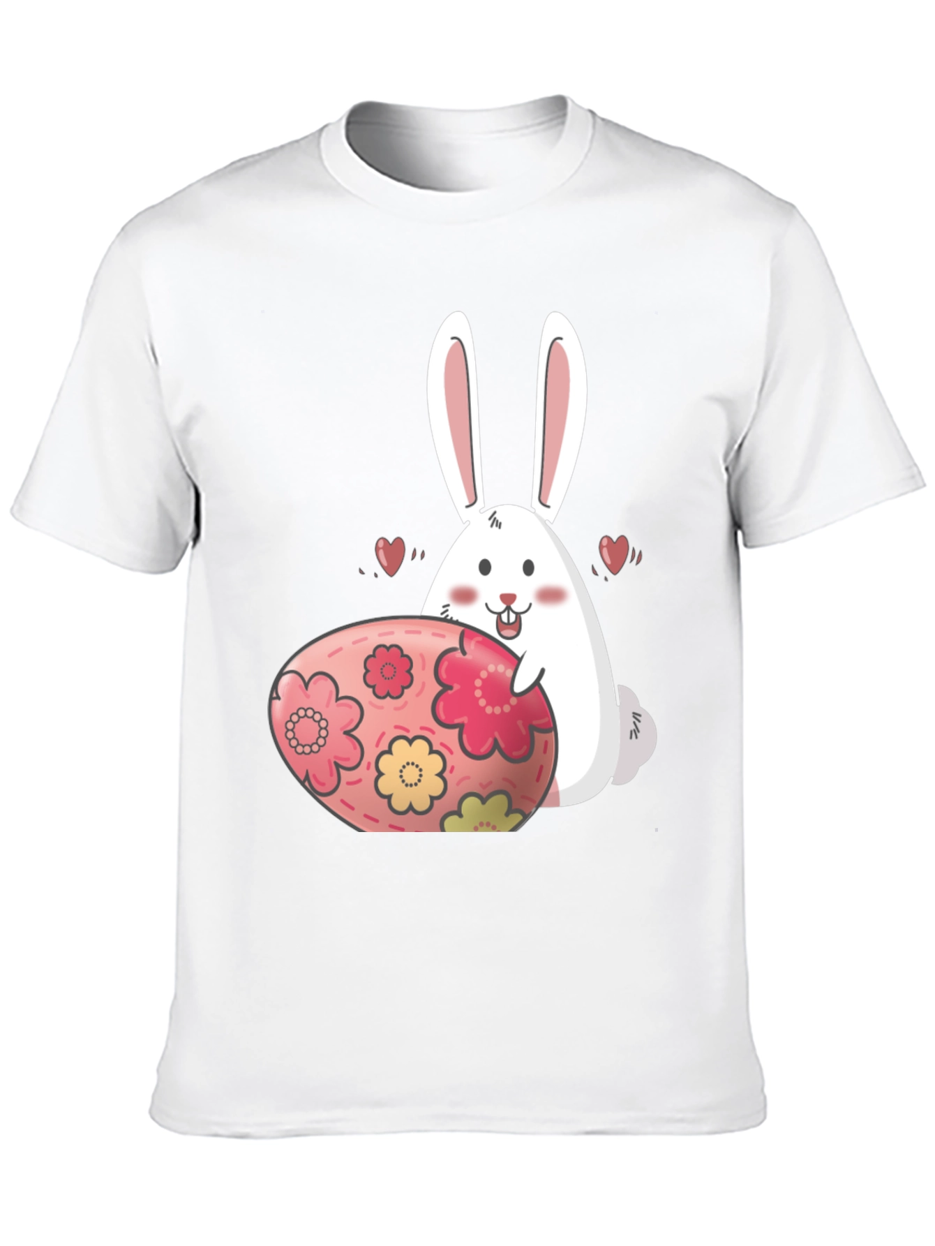 Easter Bunny T-Shirt Cute Egg Floral Design