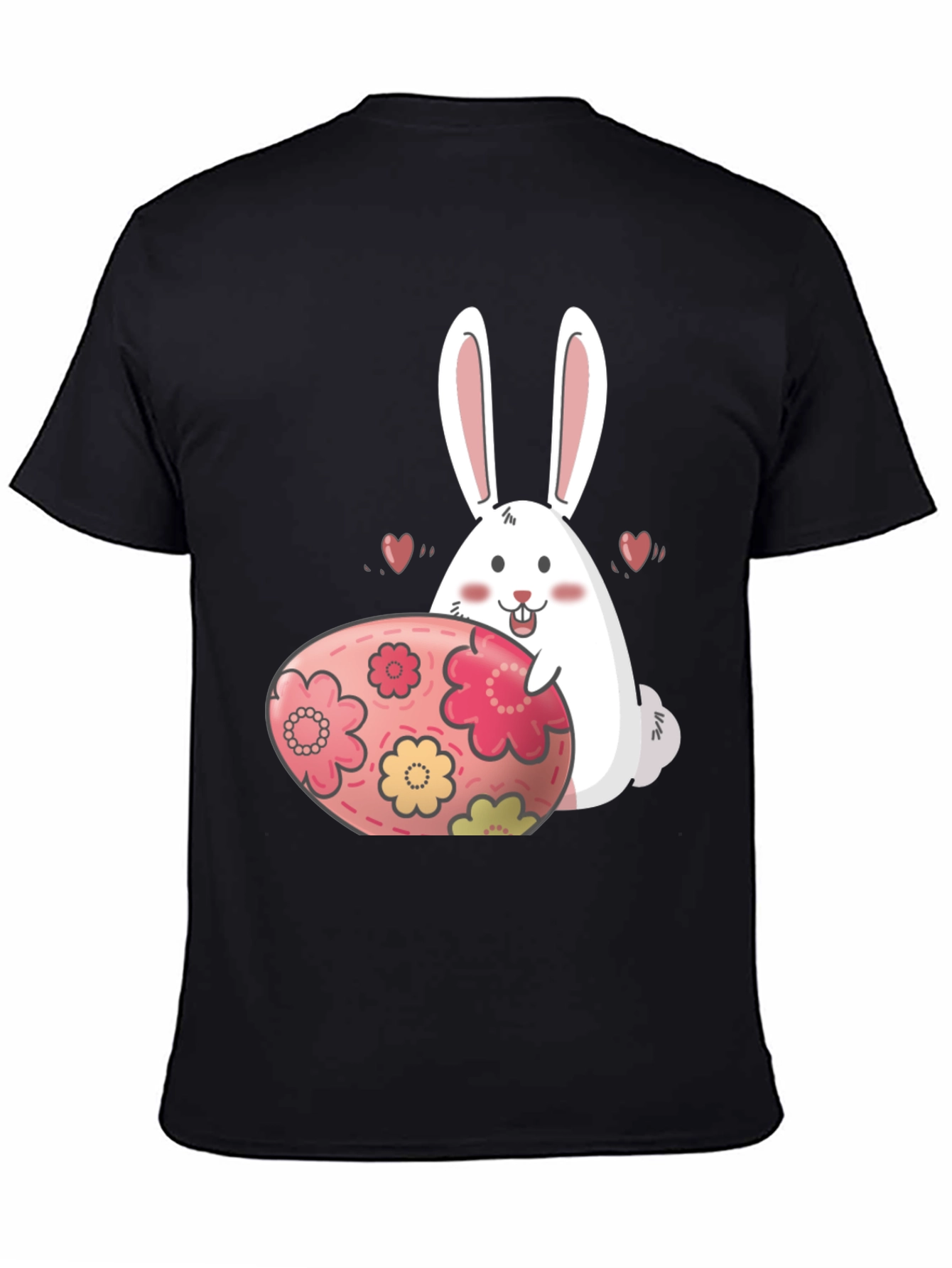 Easter Bunny T-Shirt Cute Egg Floral Design