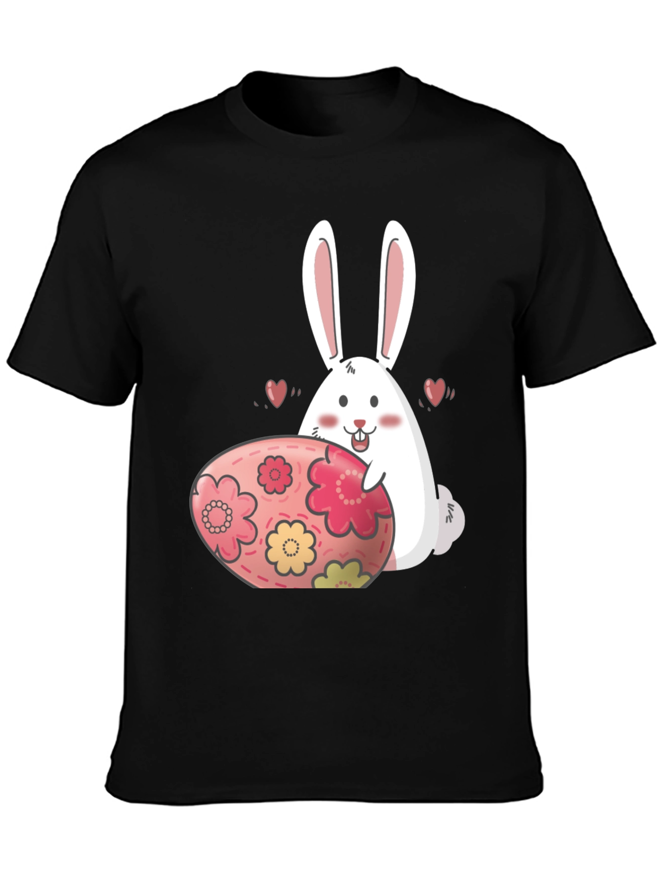 Easter Bunny T-Shirt Cute Egg Floral Design