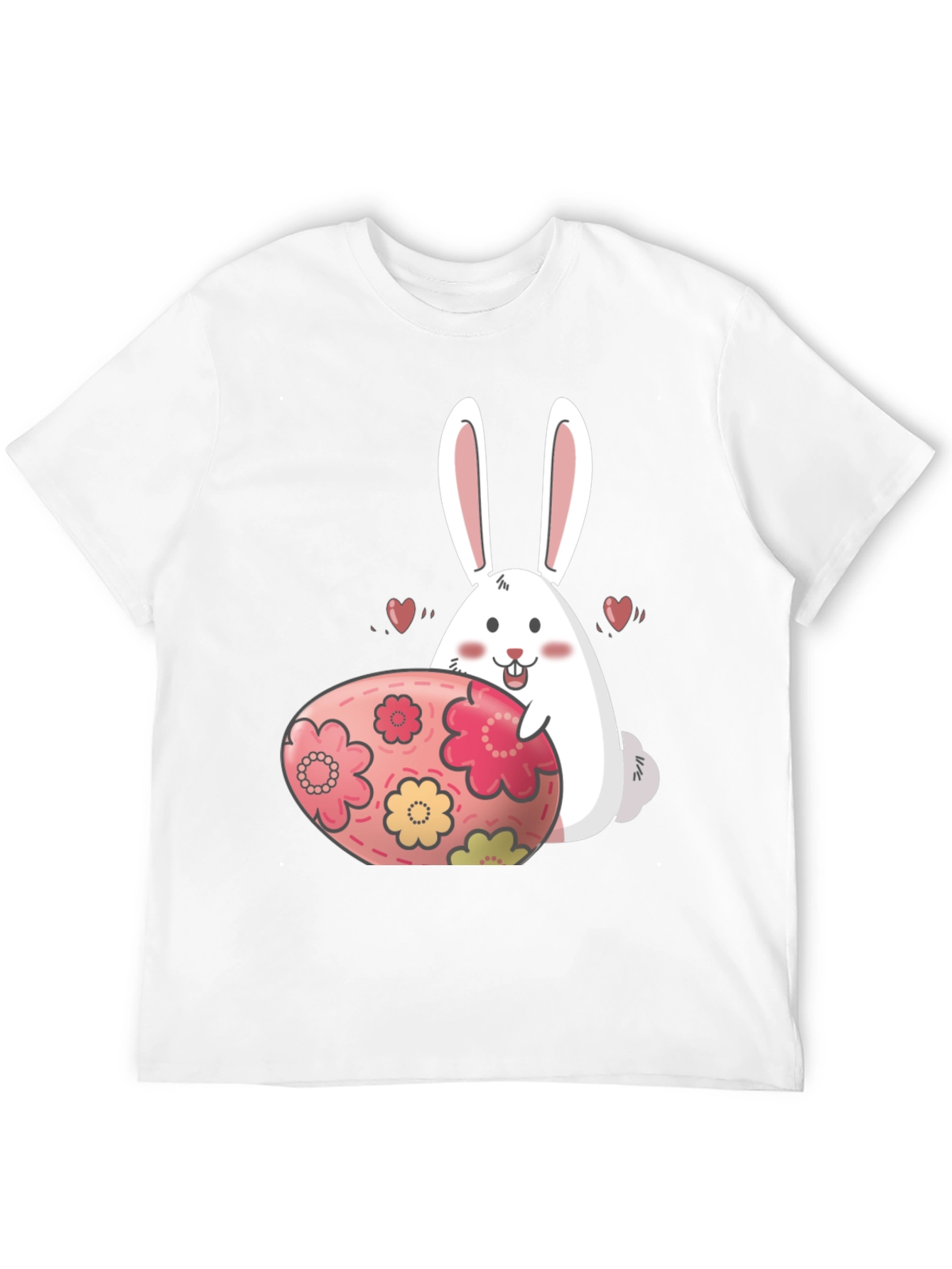Easter Bunny T-Shirt Cute Egg Floral Design