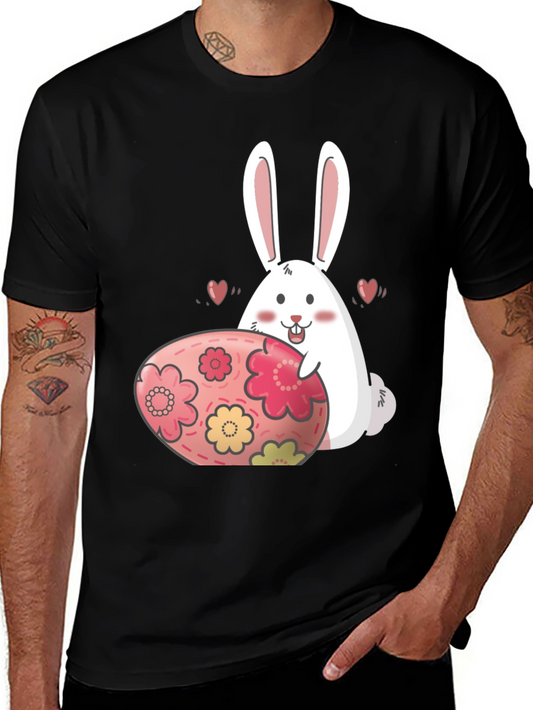 Easter Bunny T-Shirt Cute Egg Floral Design