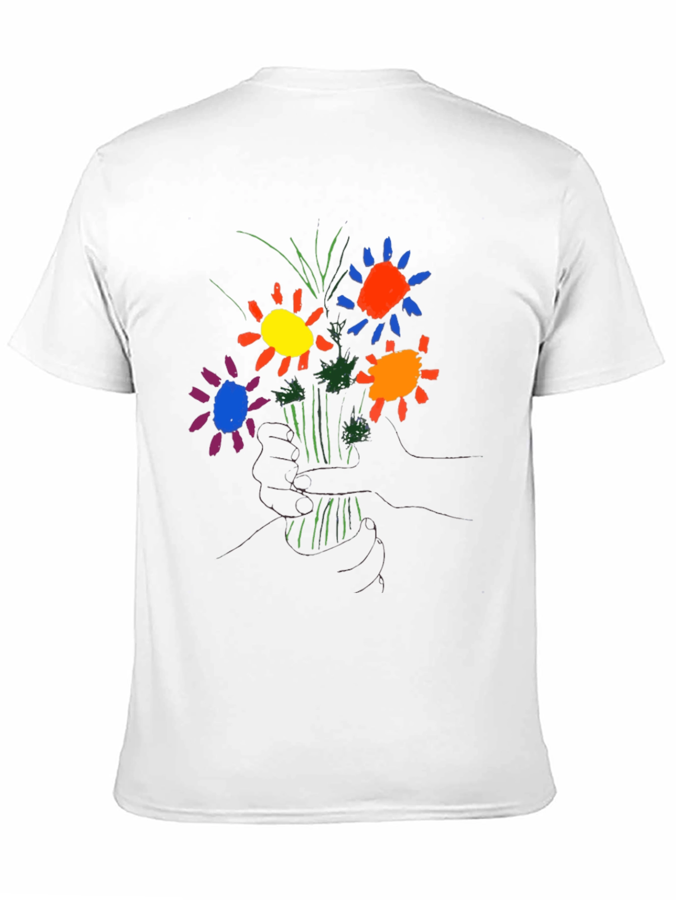 Floral Graphic T-Shirt - Hand Drawn Style