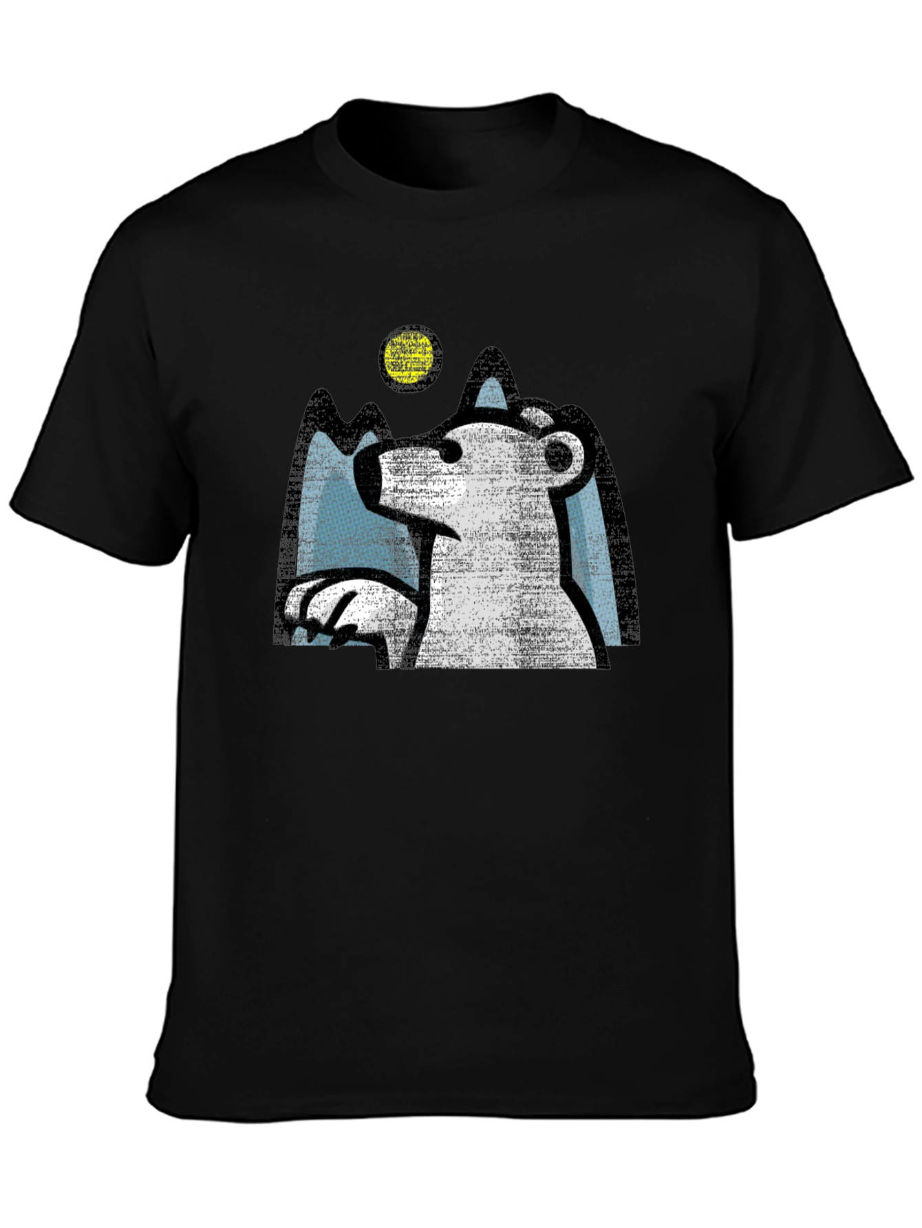 Polar Bear Graphic Tee - Black Cotton T-Shirt