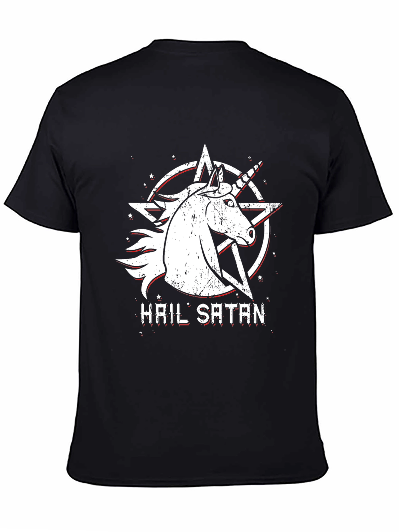 Hail Satan Unicorn Graphic T-Shirt