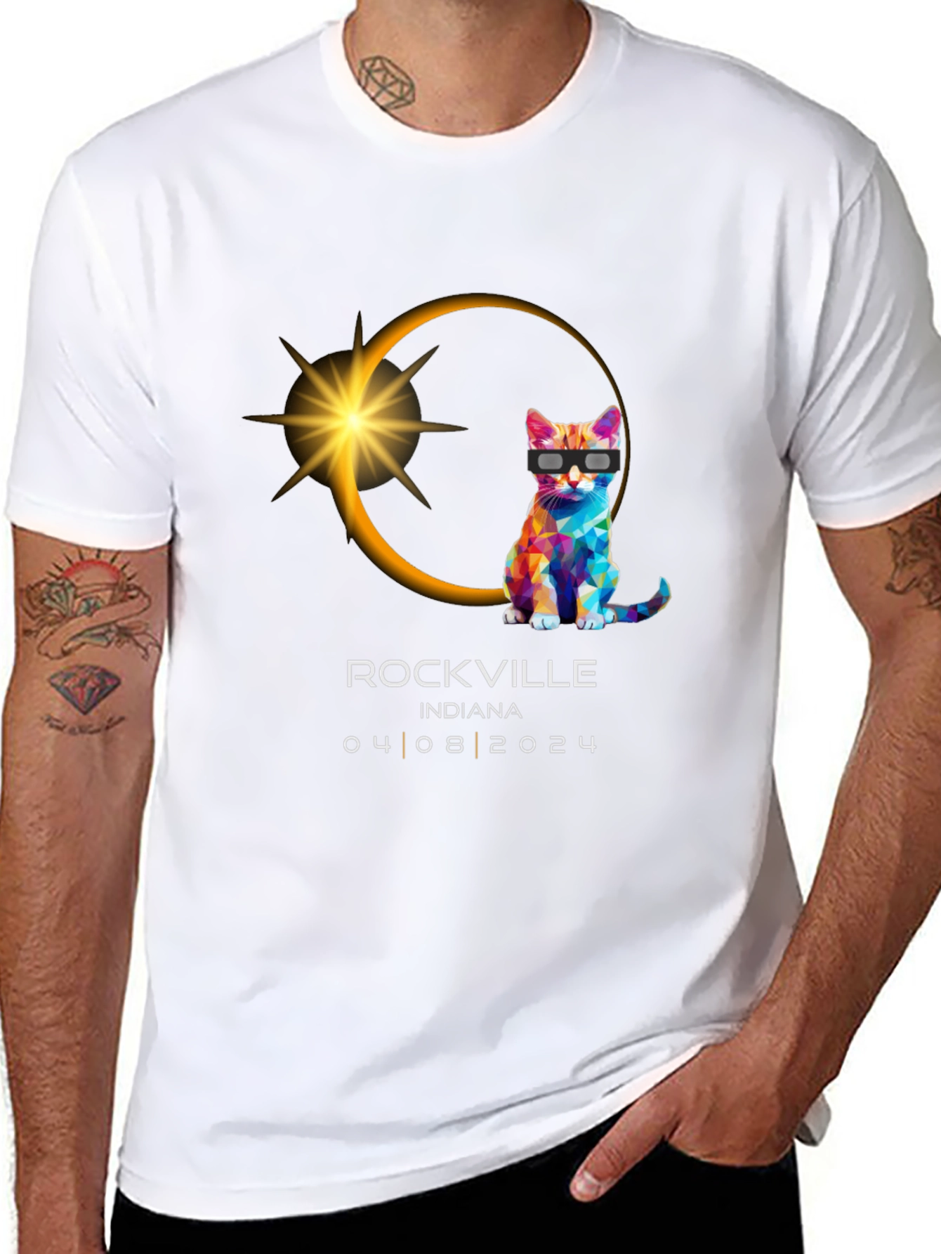 Eclipse Cat Rockville Indiana 04/08/2024 T-Shirt