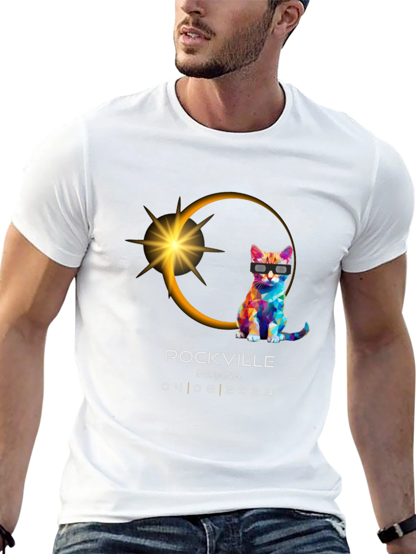 Eclipse Cat Rockville Indiana 04/08/2024 T-Shirt