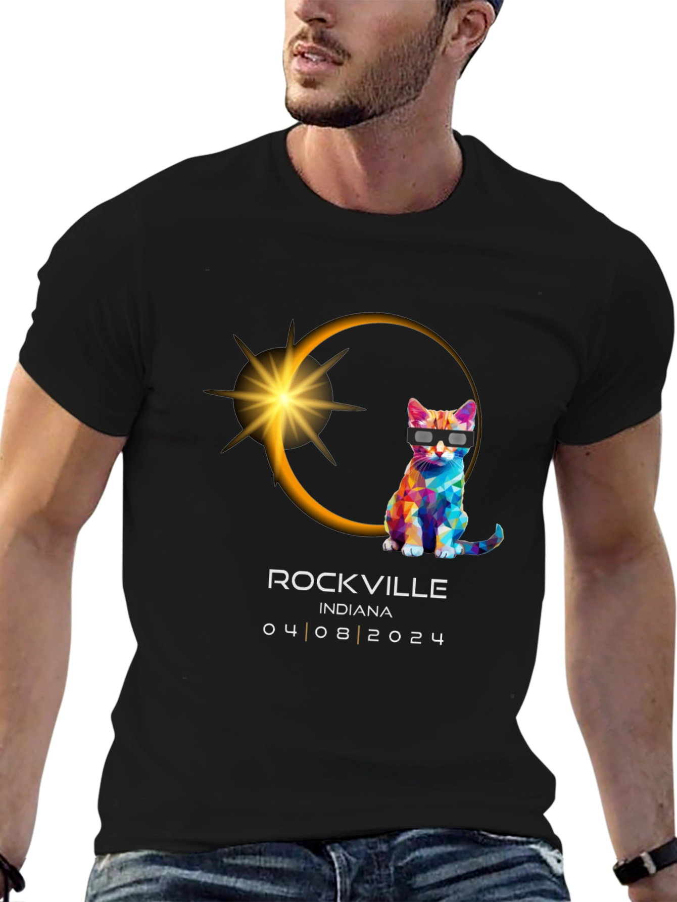Eclipse Cat Rockville Indiana 04/08/2024 T-Shirt