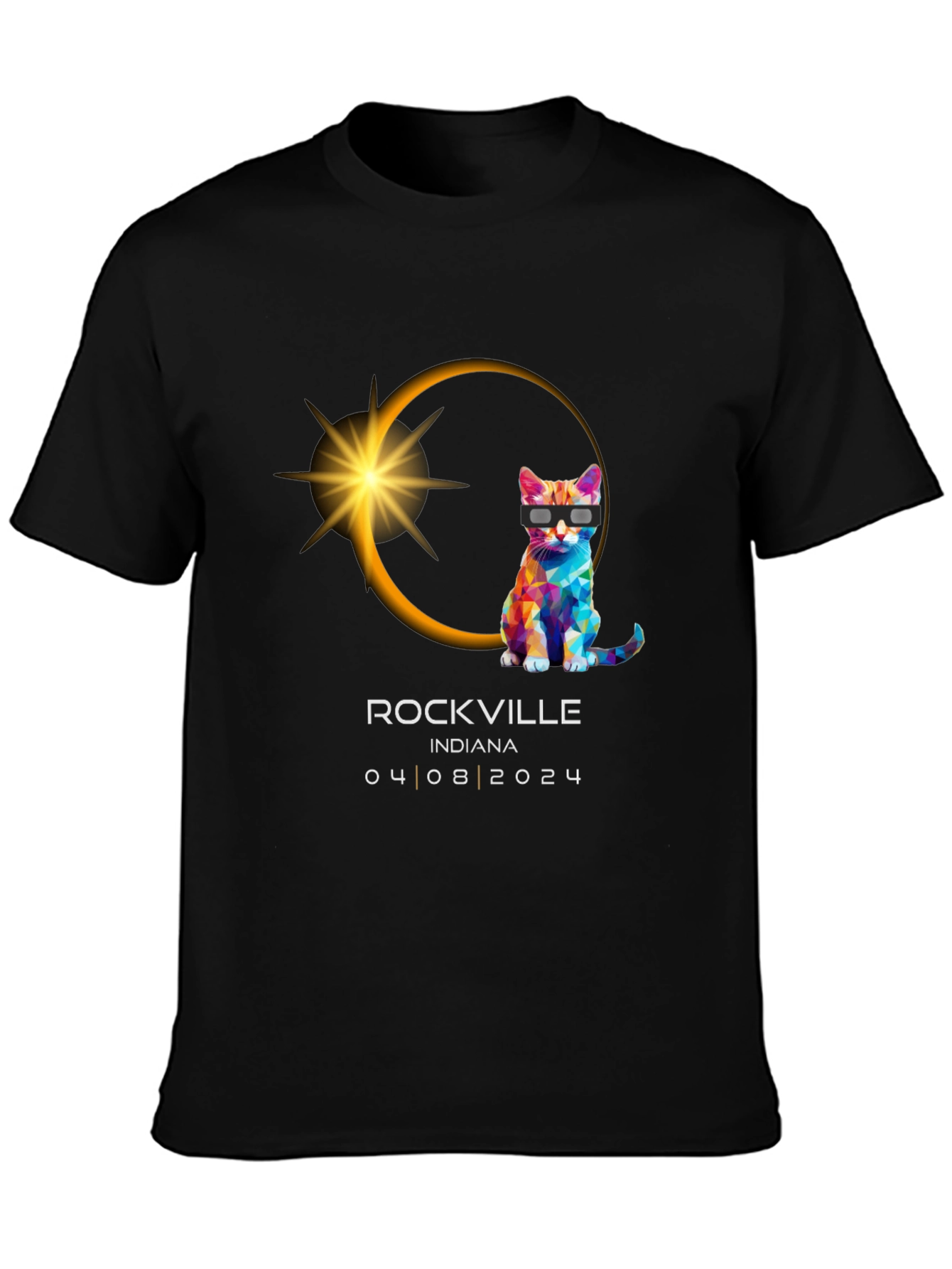 Eclipse Cat Rockville Indiana 04/08/2024 T-Shirt