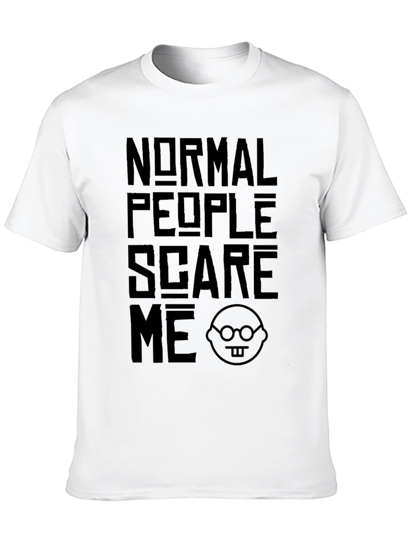 Normal People Scare Me Graphic T-Shirt - Black