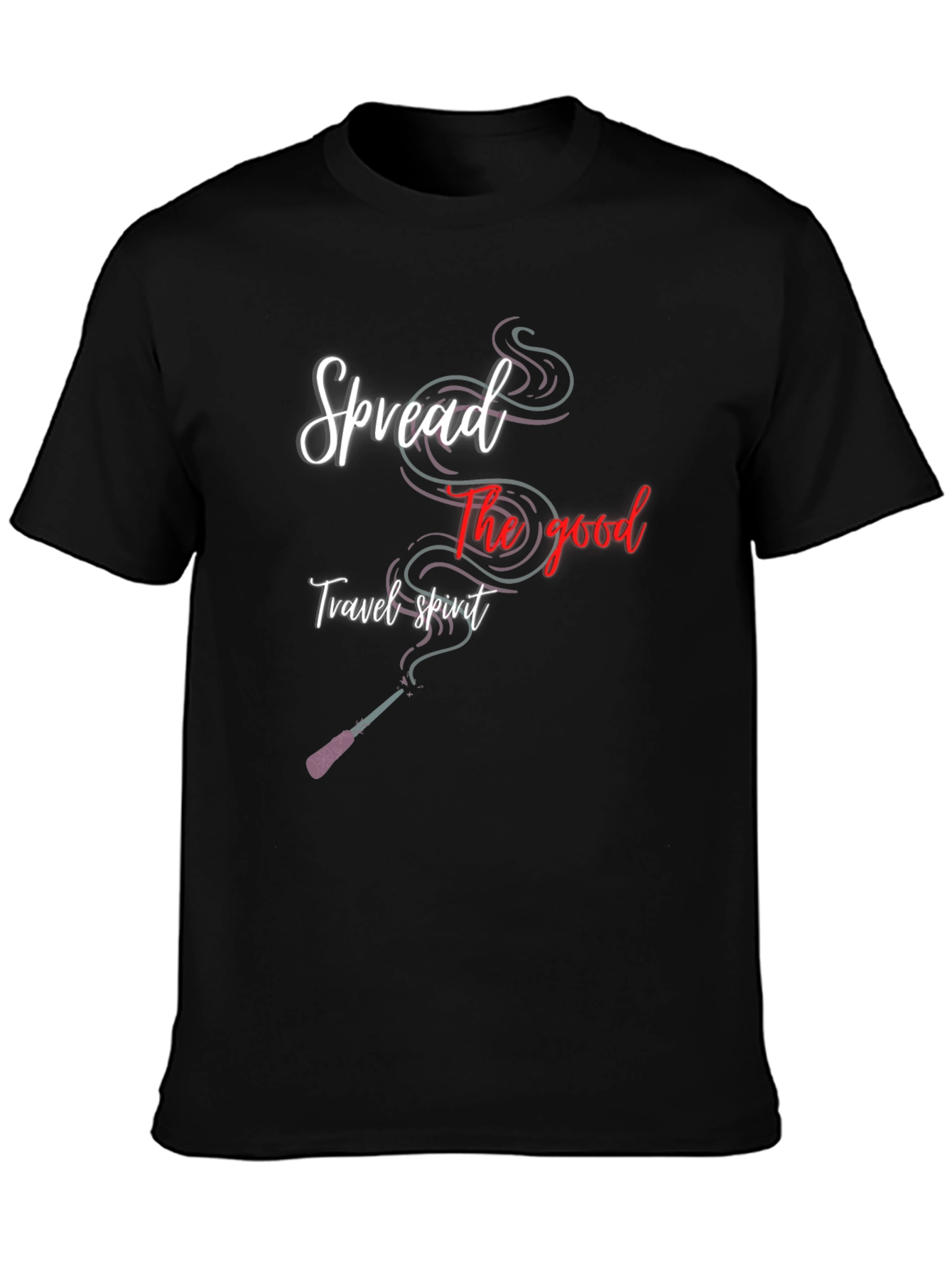 Spread the Good Travel Spirit Black T-Shirt