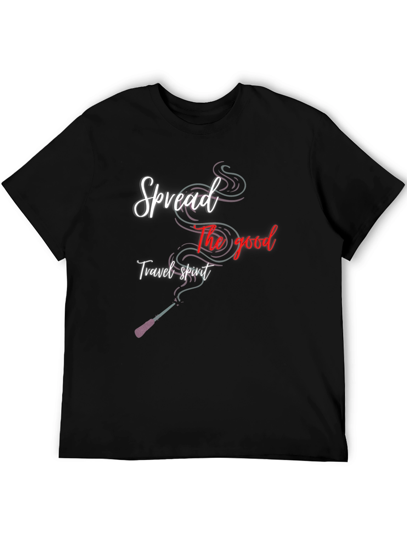Spread the Good Travel Spirit Black T-Shirt