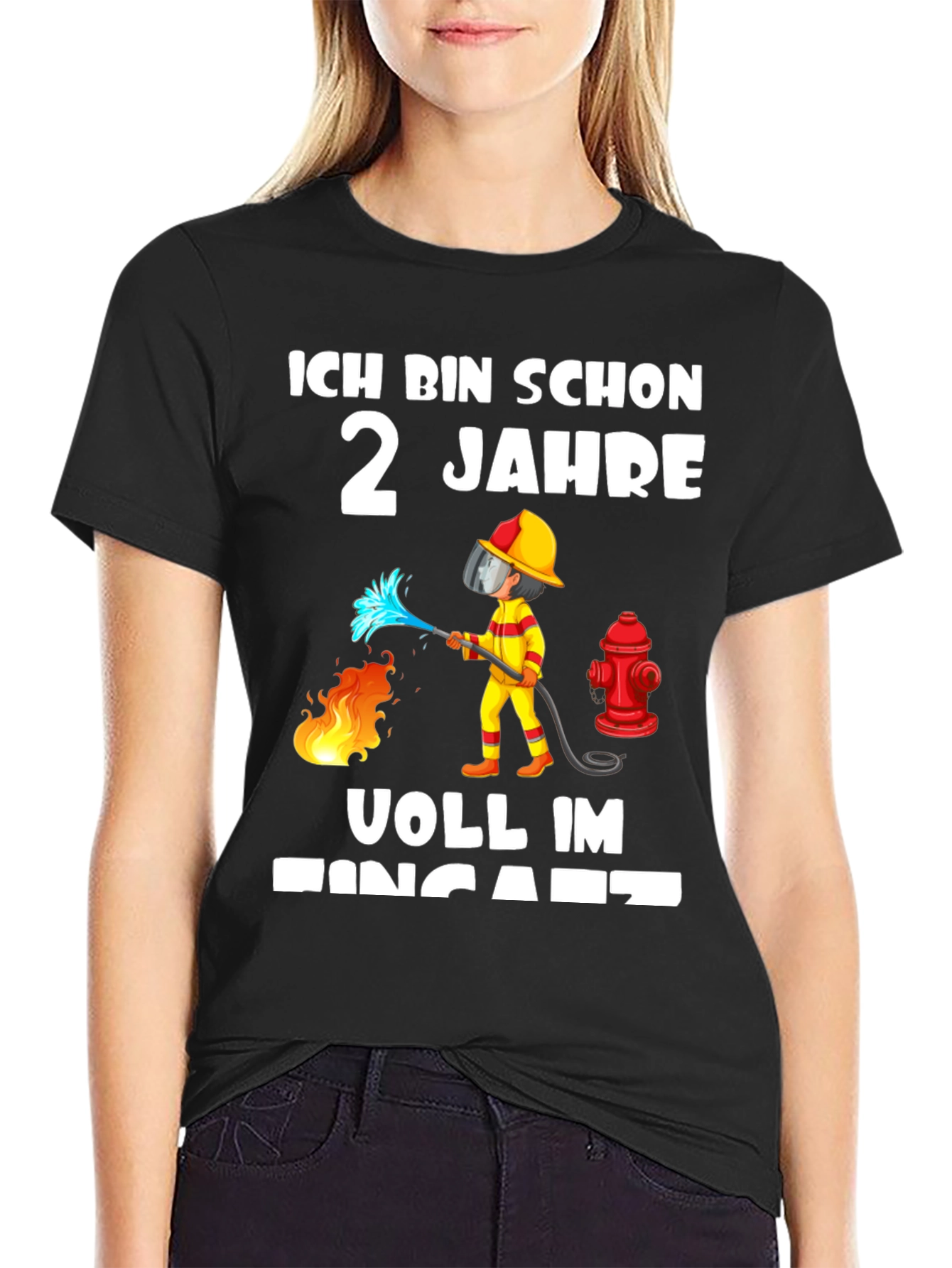 2 Jahre Feuerwehrmann T-Shirt