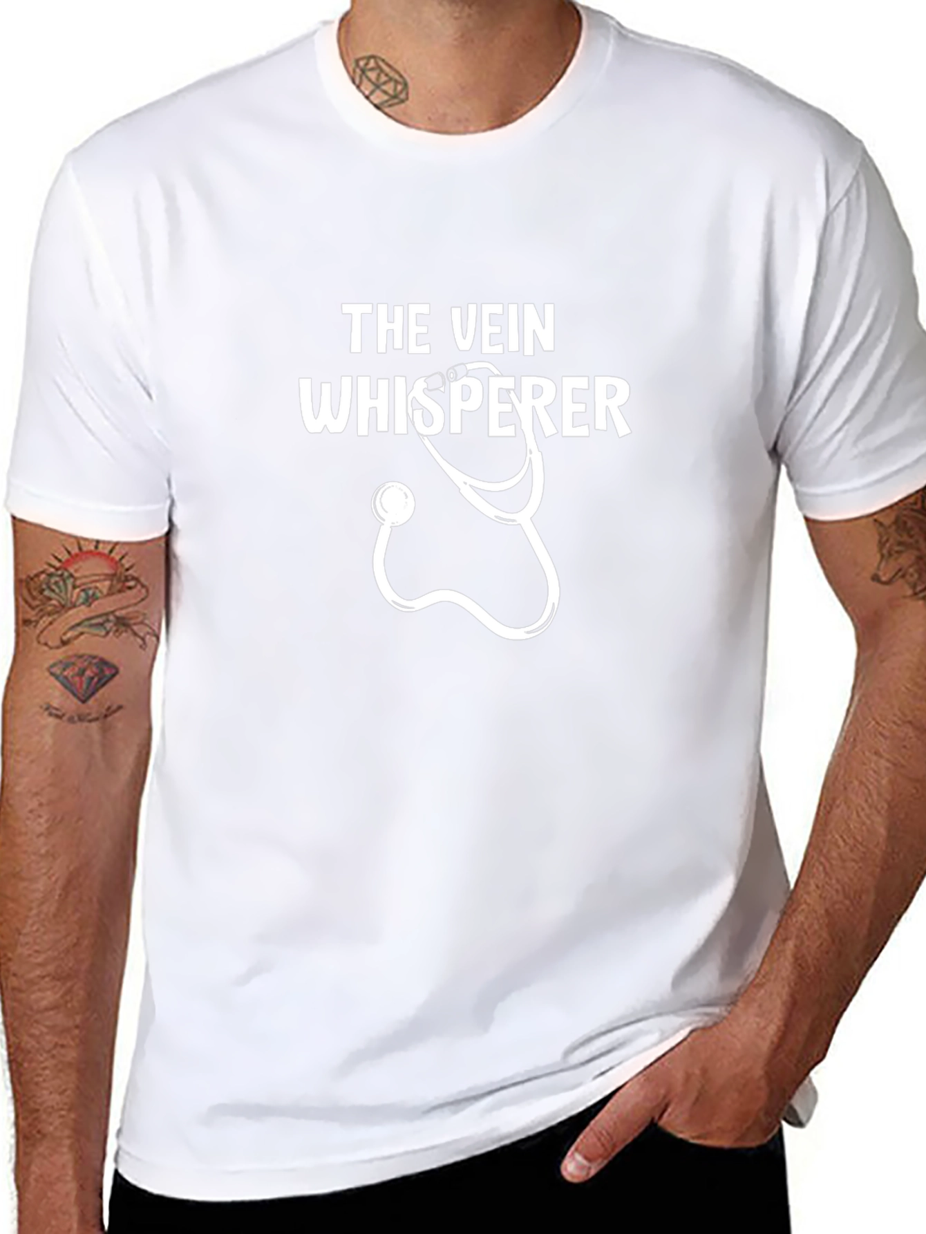 The Vein Whisperer Stethoscope Graphic Tee