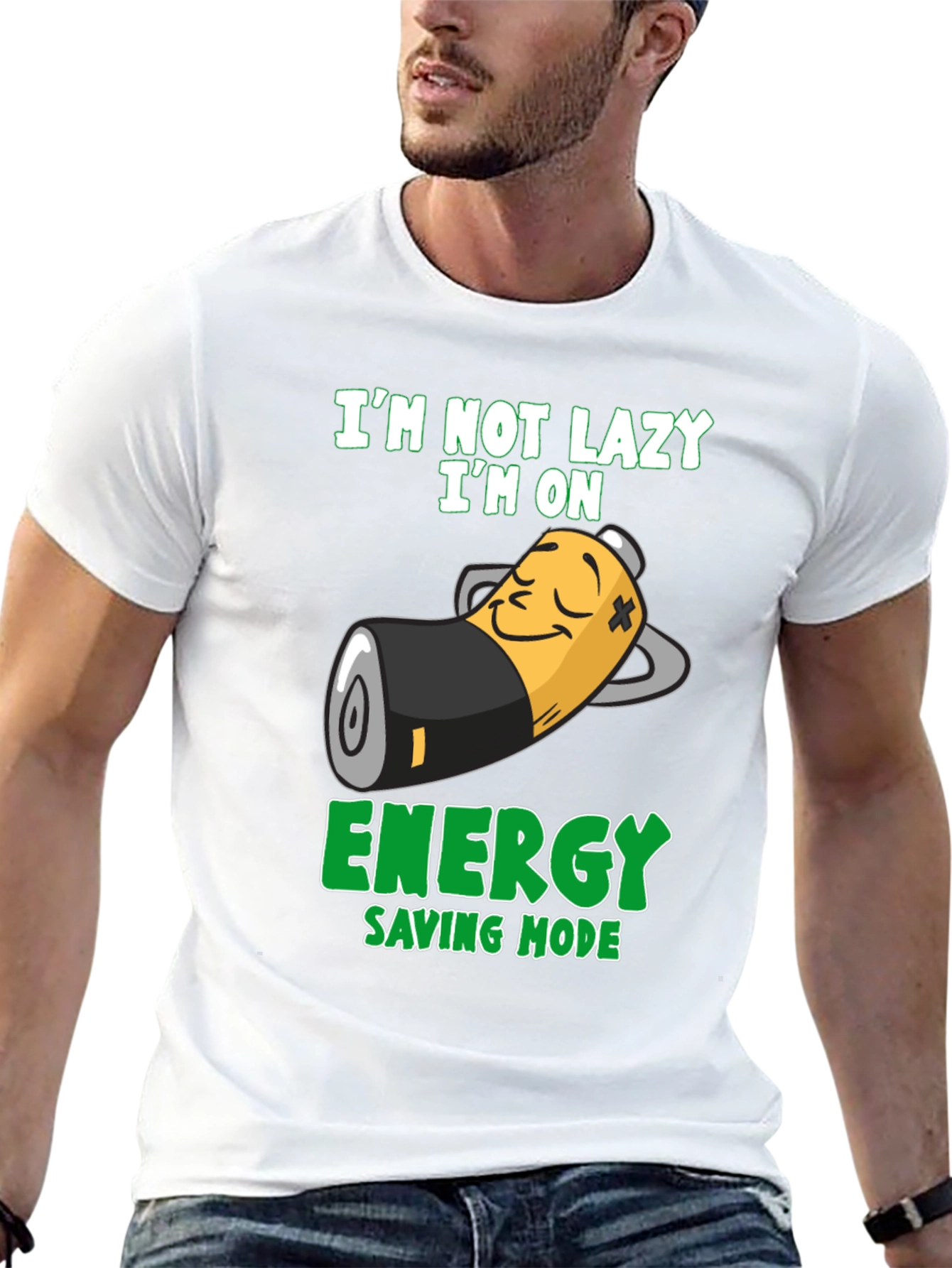 Lazy Mode T-Shirt - Energy Saving Mode Graphic Tee