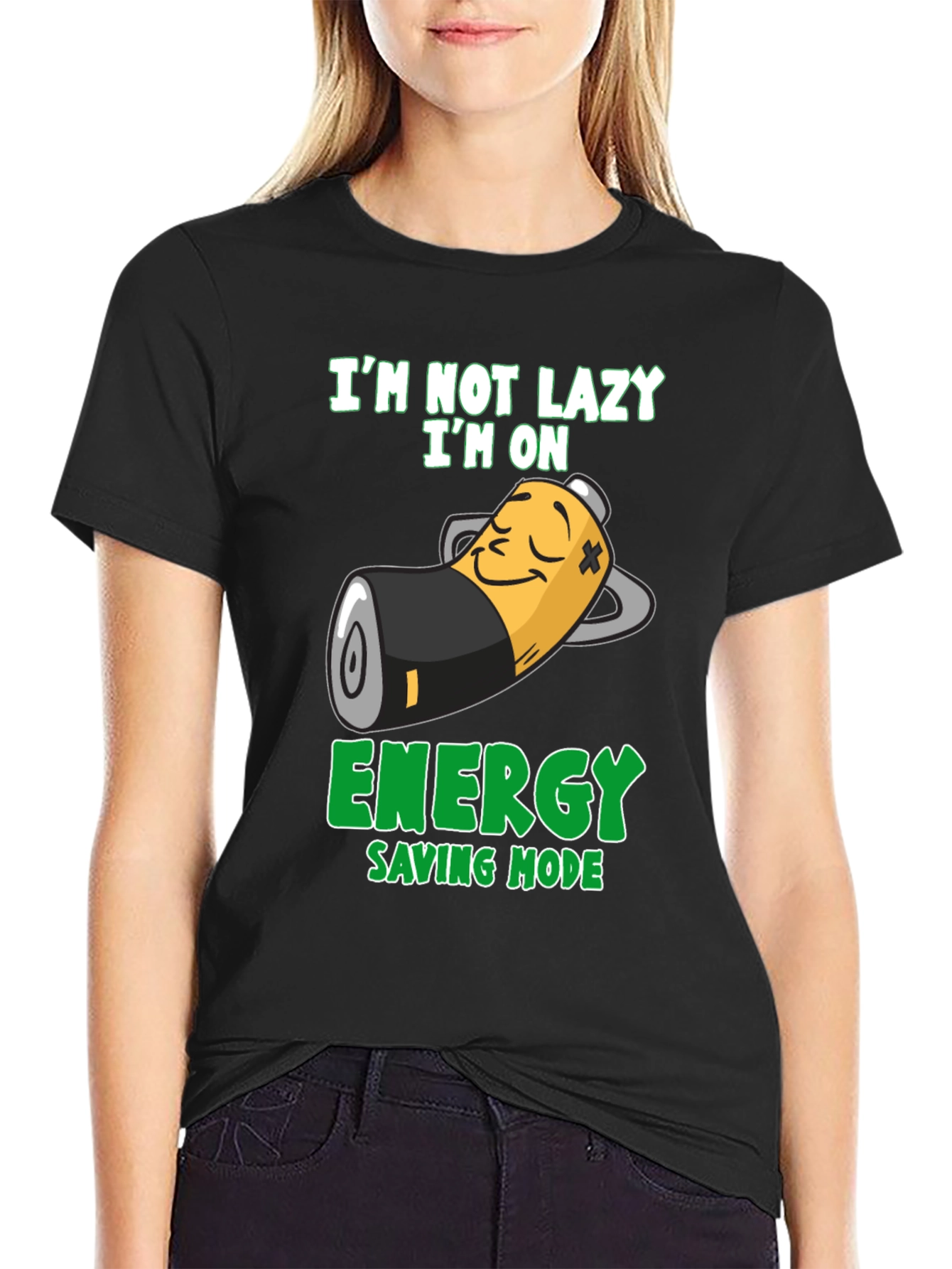 Lazy Mode T-Shirt - Energy Saving Mode Graphic Tee
