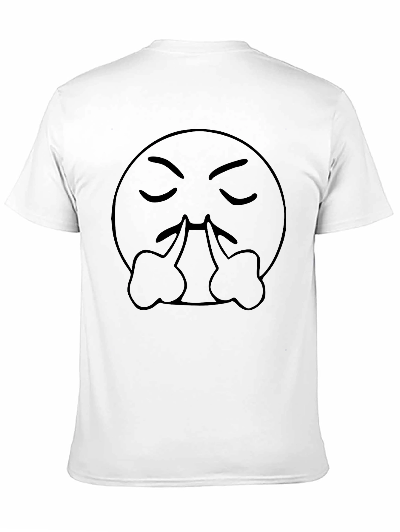 Annoyed Emoji Graphic T-Shirt - Black