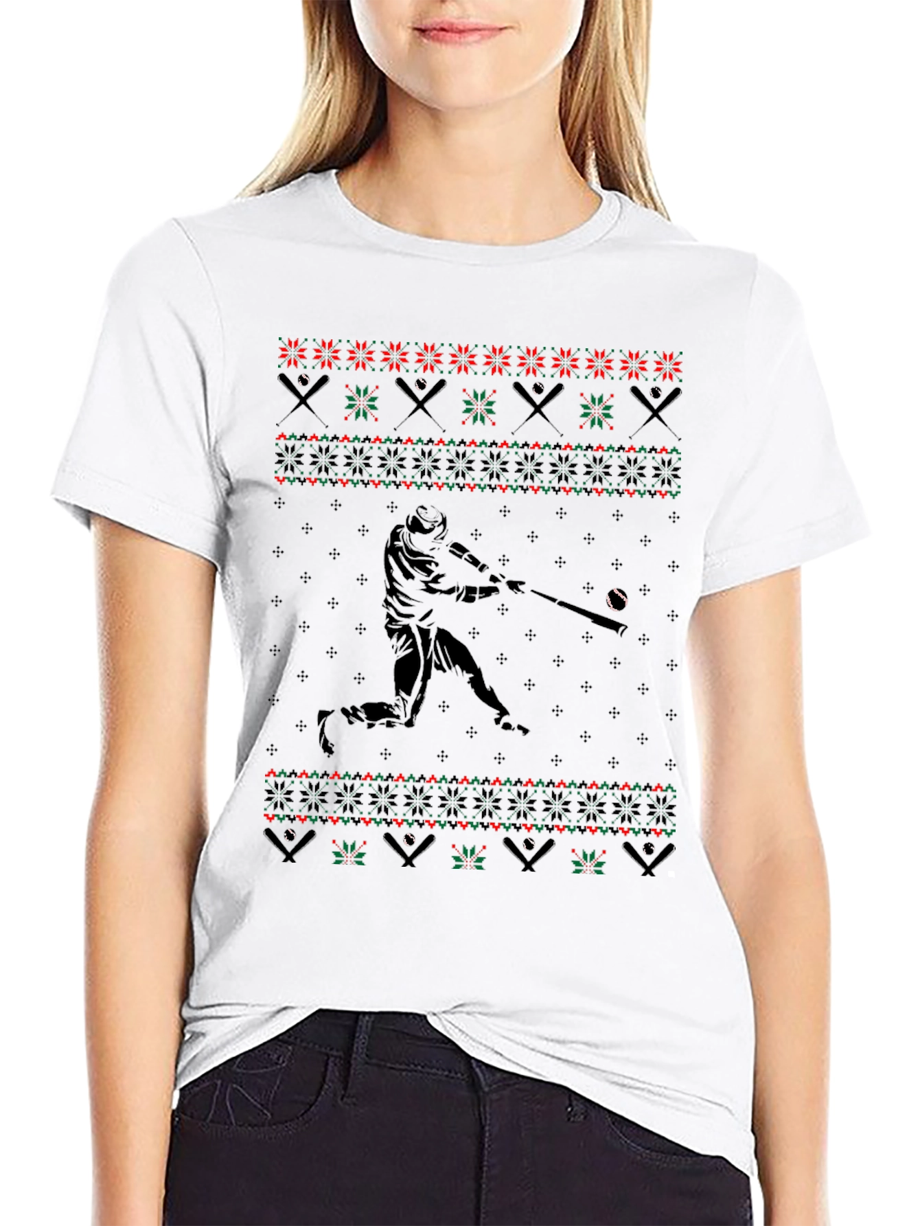 Baseball Ugly Christmas Sweater T-Shirt