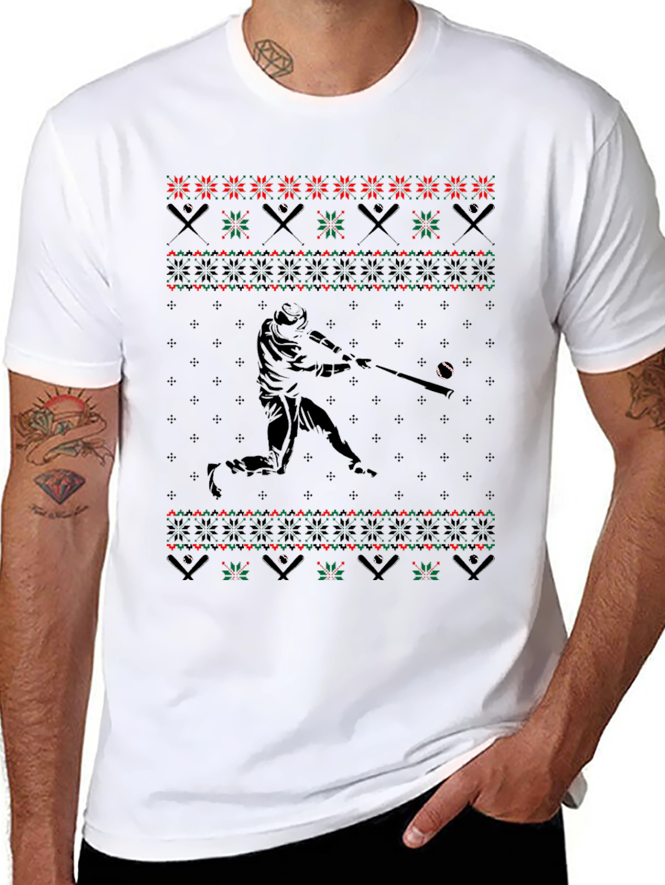 Baseball Ugly Christmas Sweater T-Shirt
