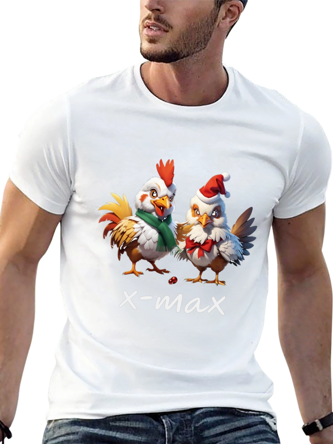 Funny Christmas Chicken T-Shirt - X-Max