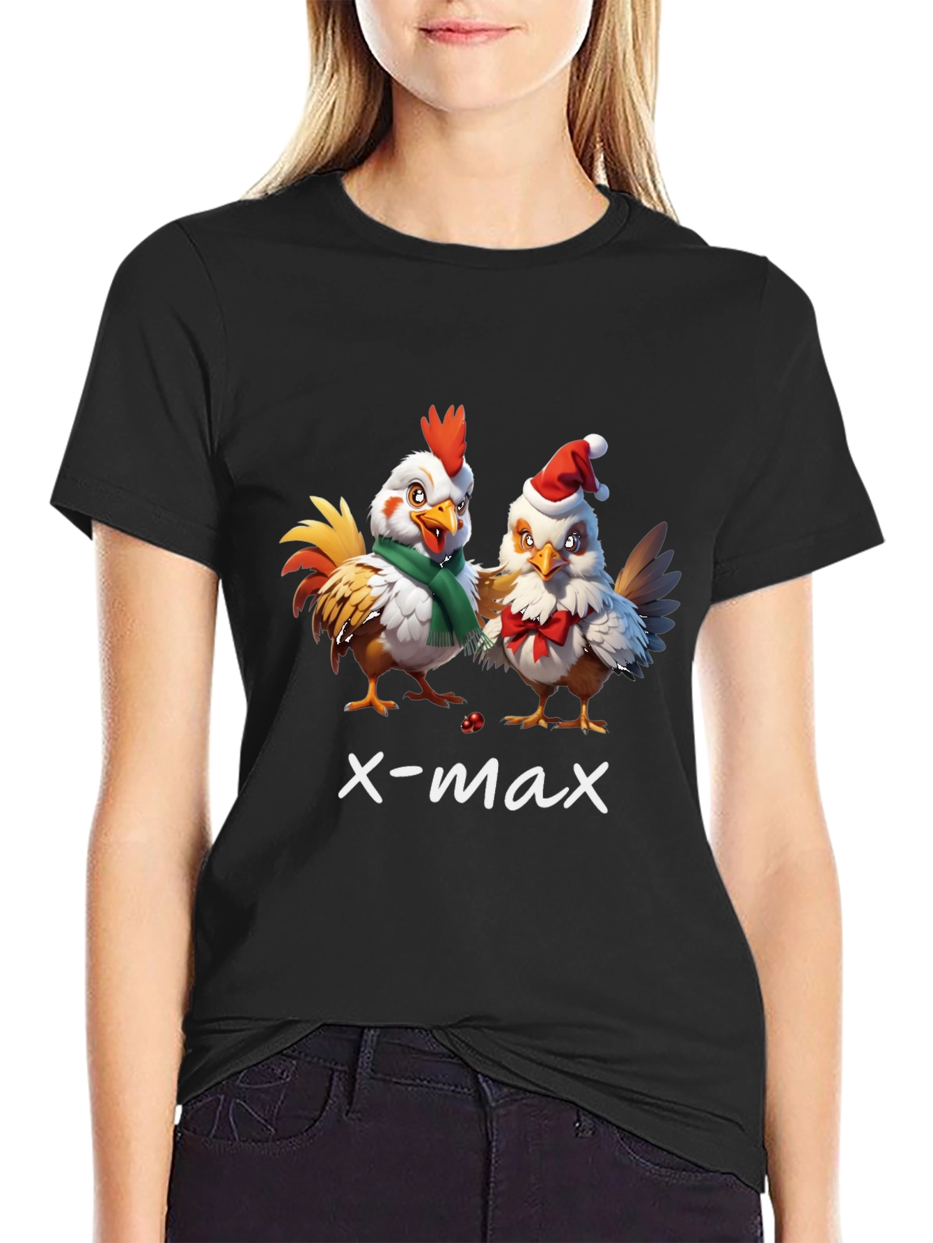 Funny Christmas Chicken T-Shirt - X-Max