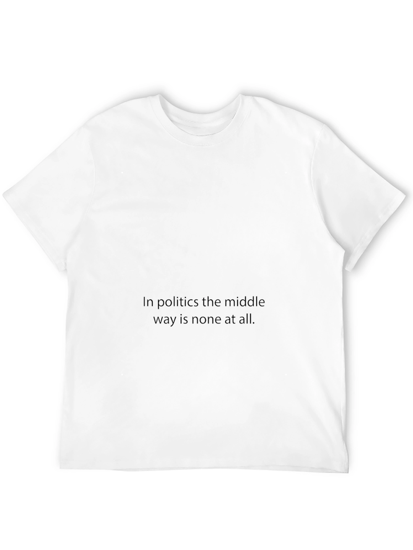 Political Statement Black T-Shirt for Men