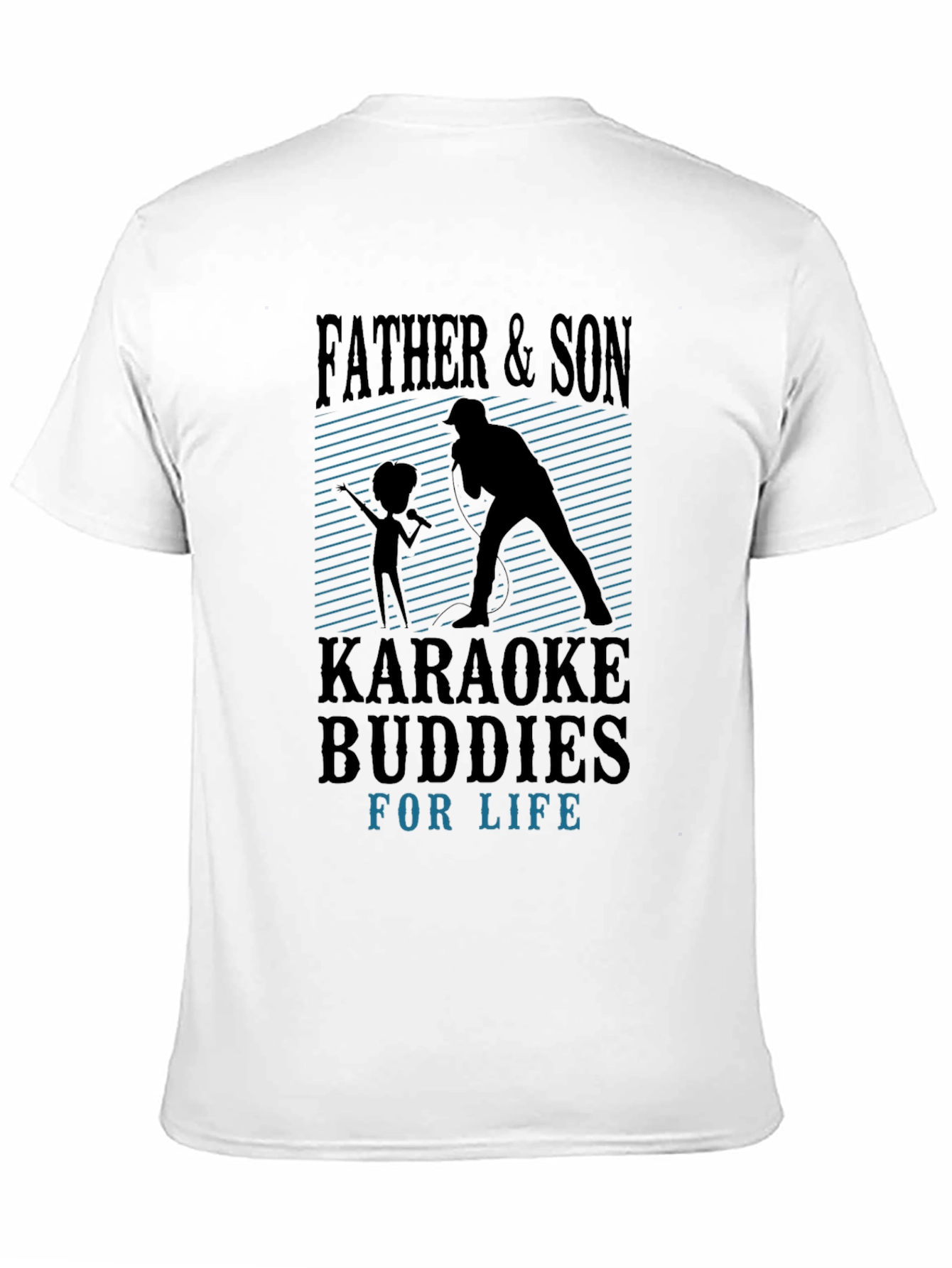 Father & Son Karaoke Buddies Black T-Shirt