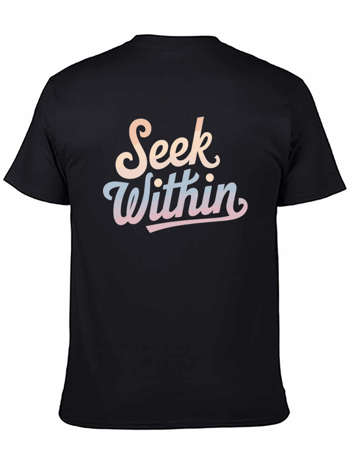 Seek Within Graphic T-Shirt - Black Crew Neck Tee