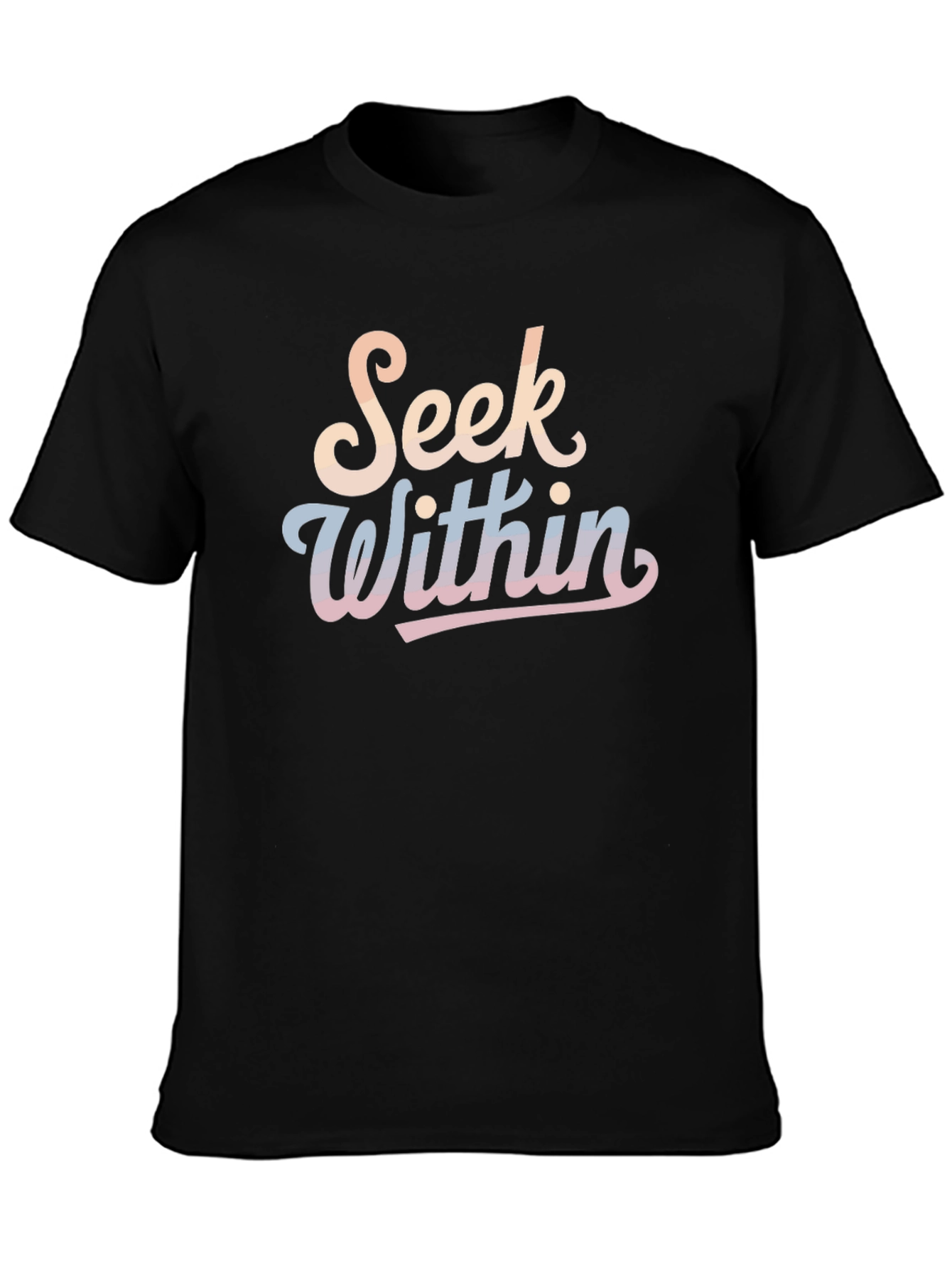 Seek Within Graphic T-Shirt - Black Crew Neck Tee