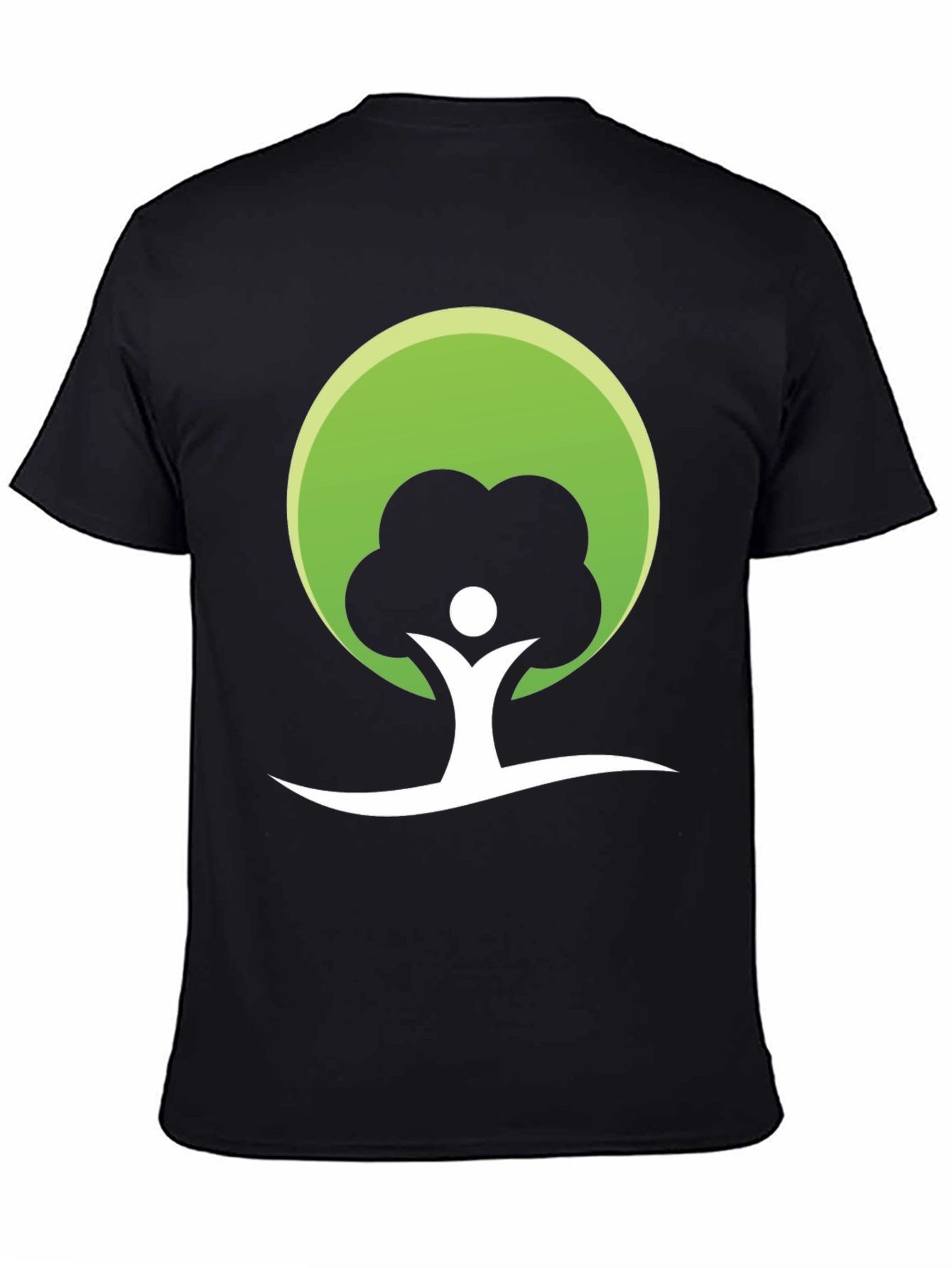 Eco-Friendly Tree Graphic T-Shirt - Black