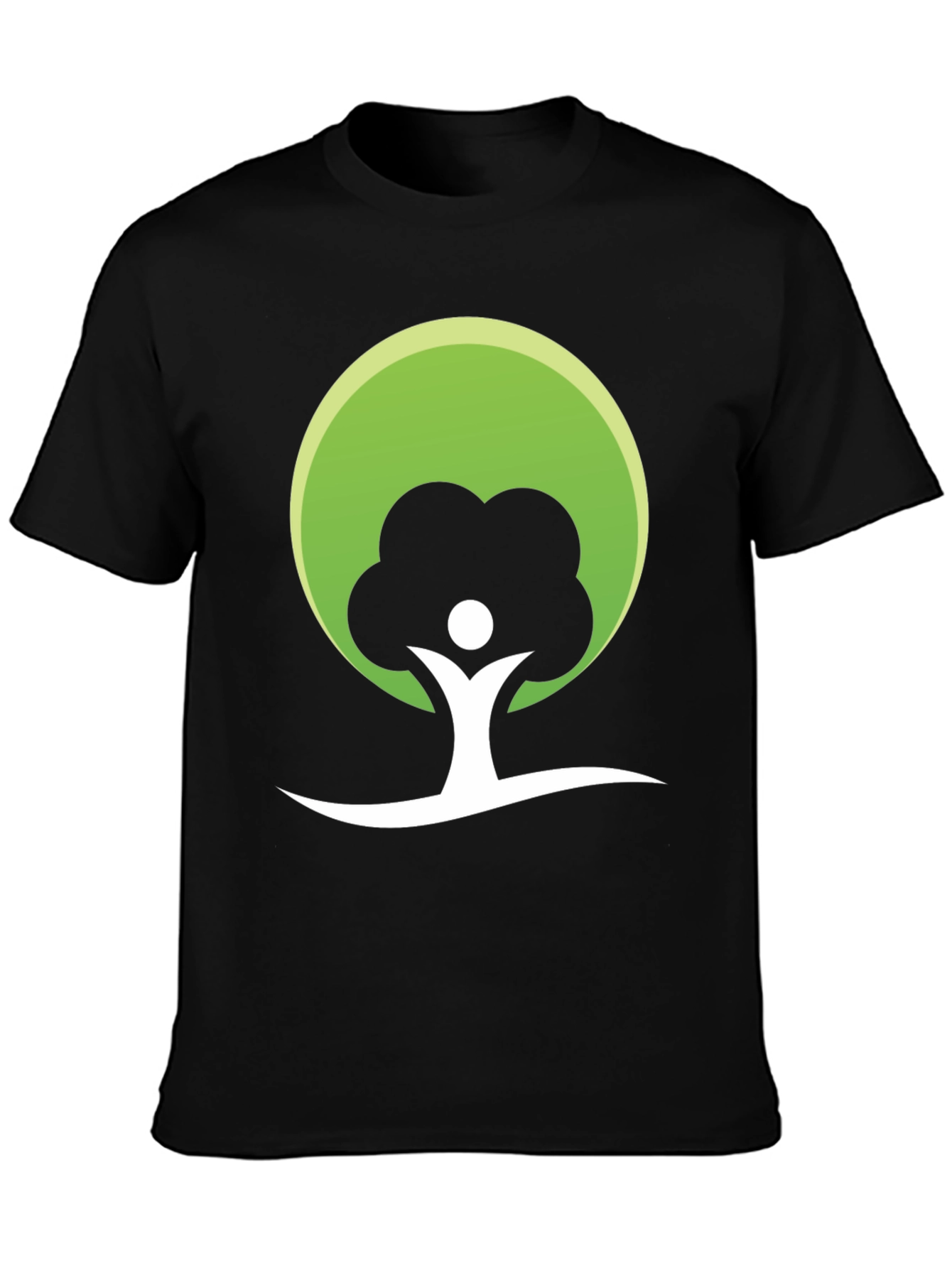 Eco-Friendly Tree Graphic T-Shirt - Black