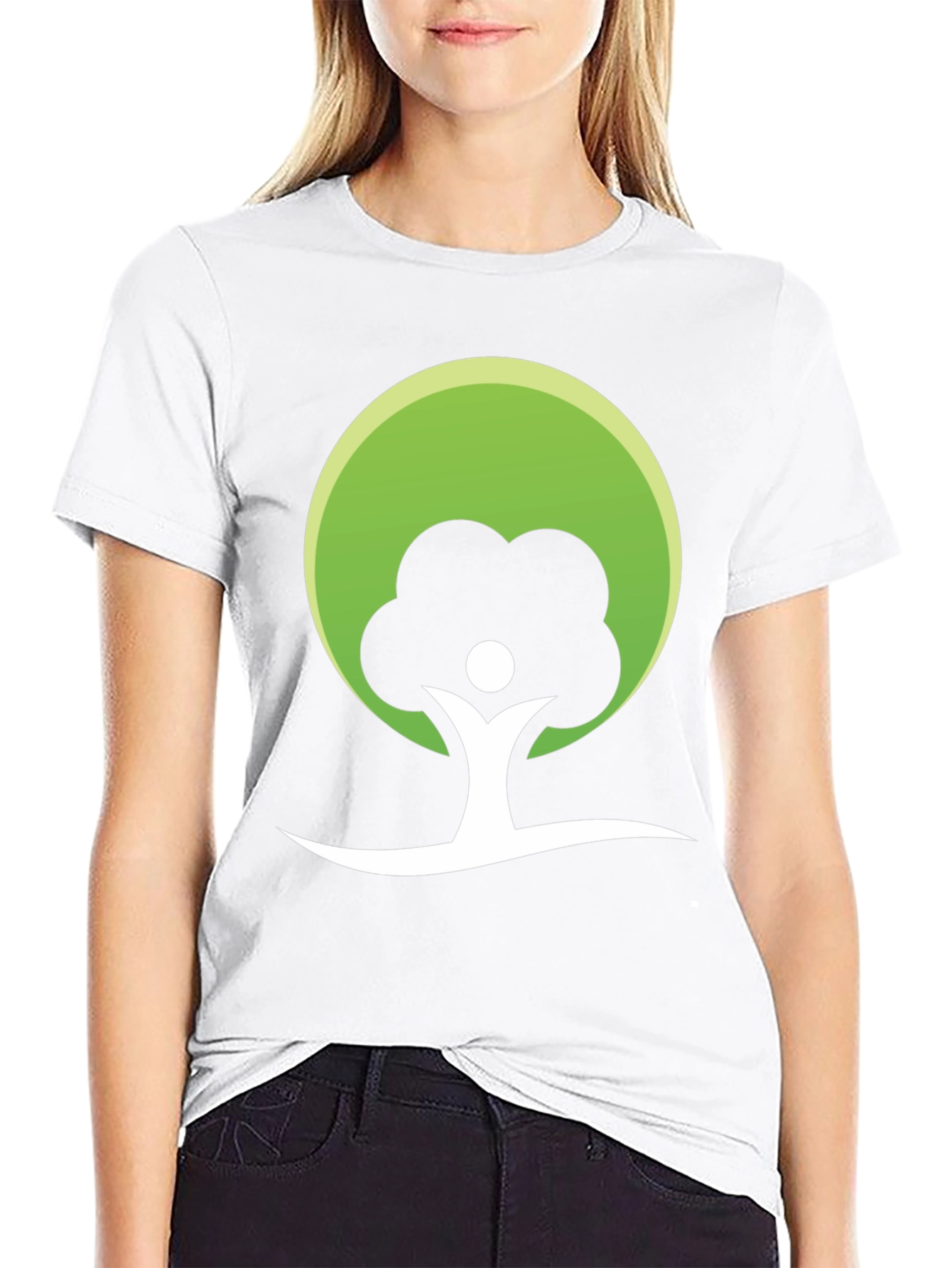 Eco-Friendly Tree Graphic T-Shirt - Black