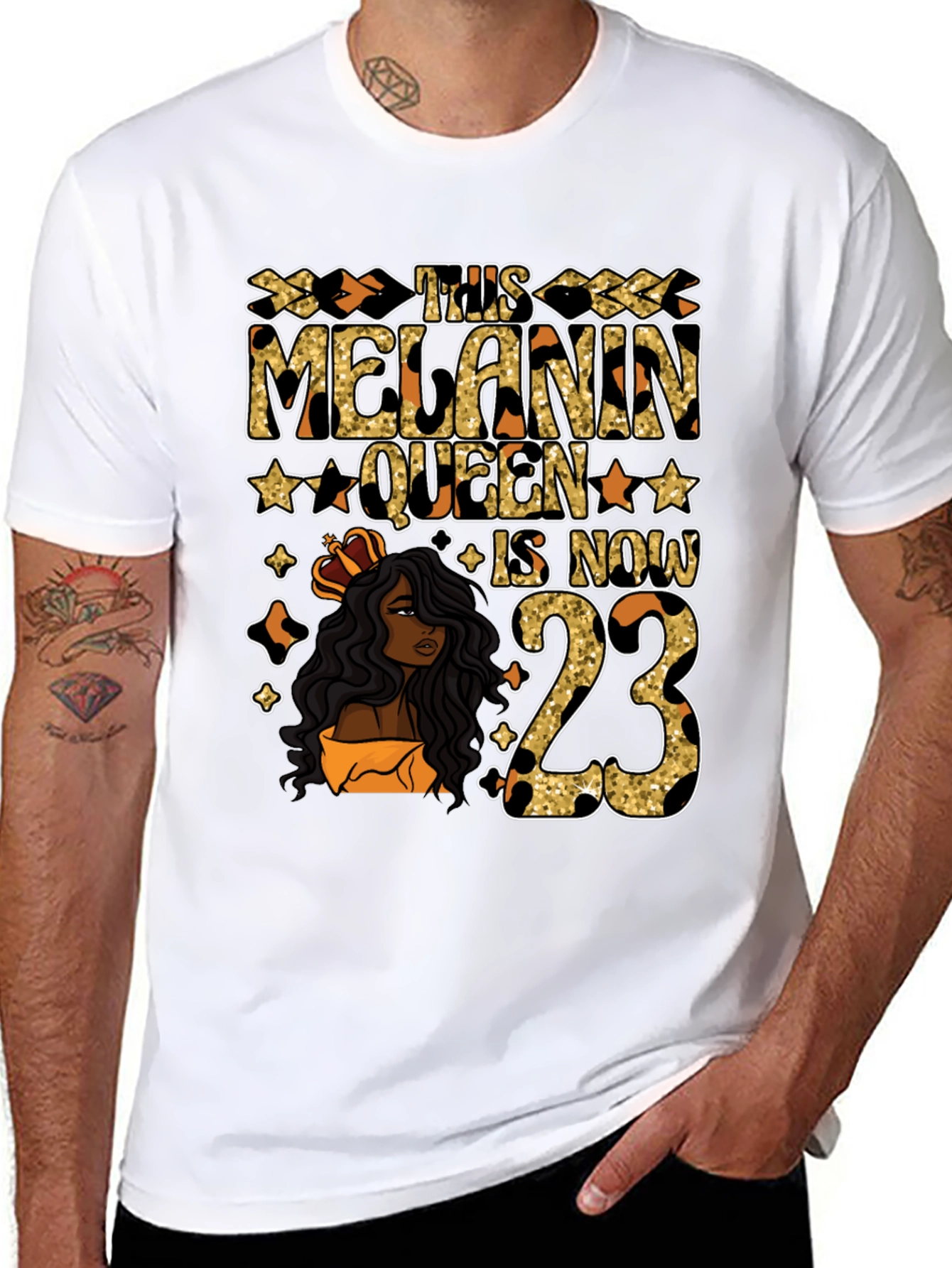 Melanin Queen 23rd Birthday T-Shirt
