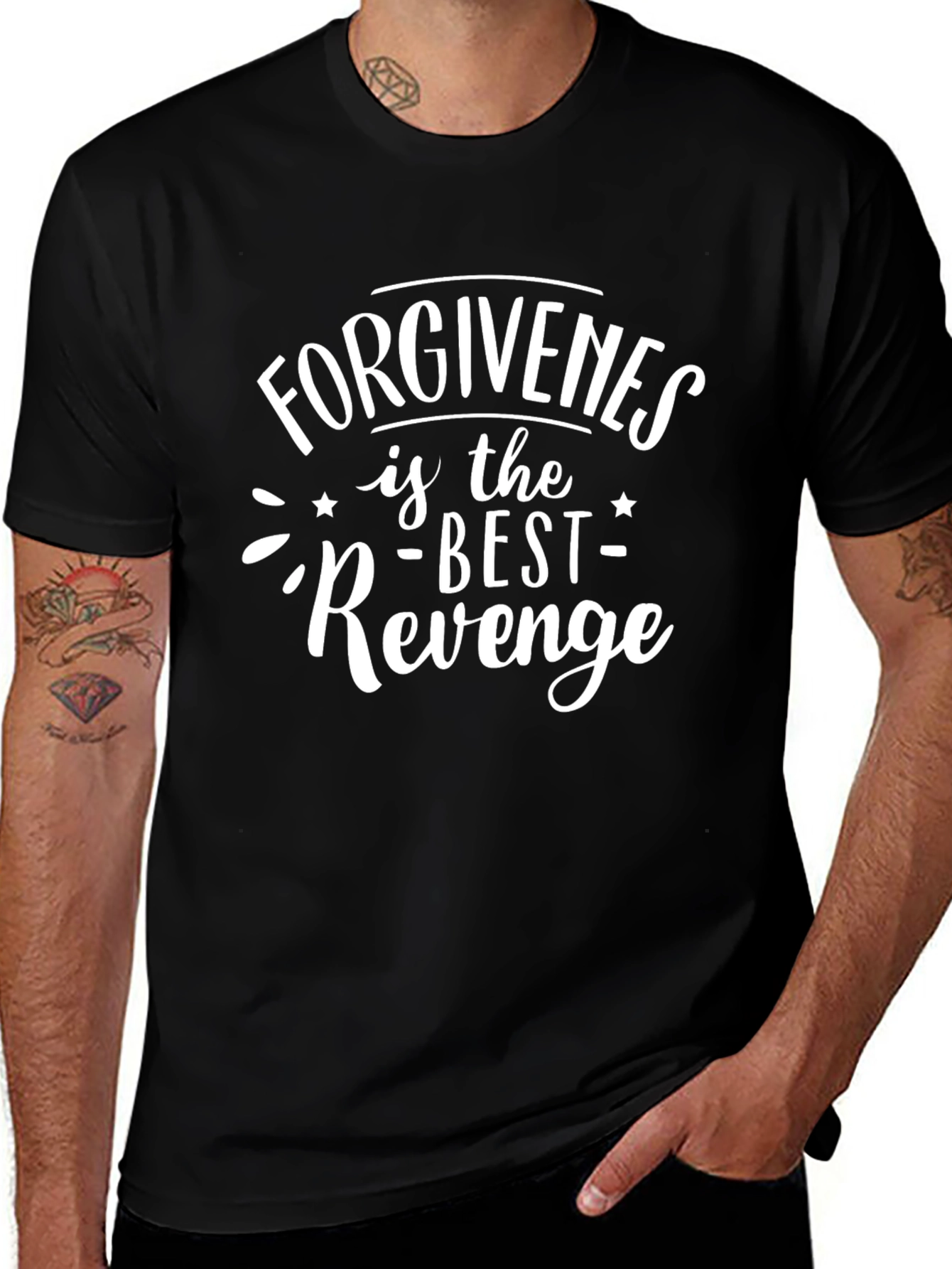 Forgiveness is the Best Revenge Black T-Shirt