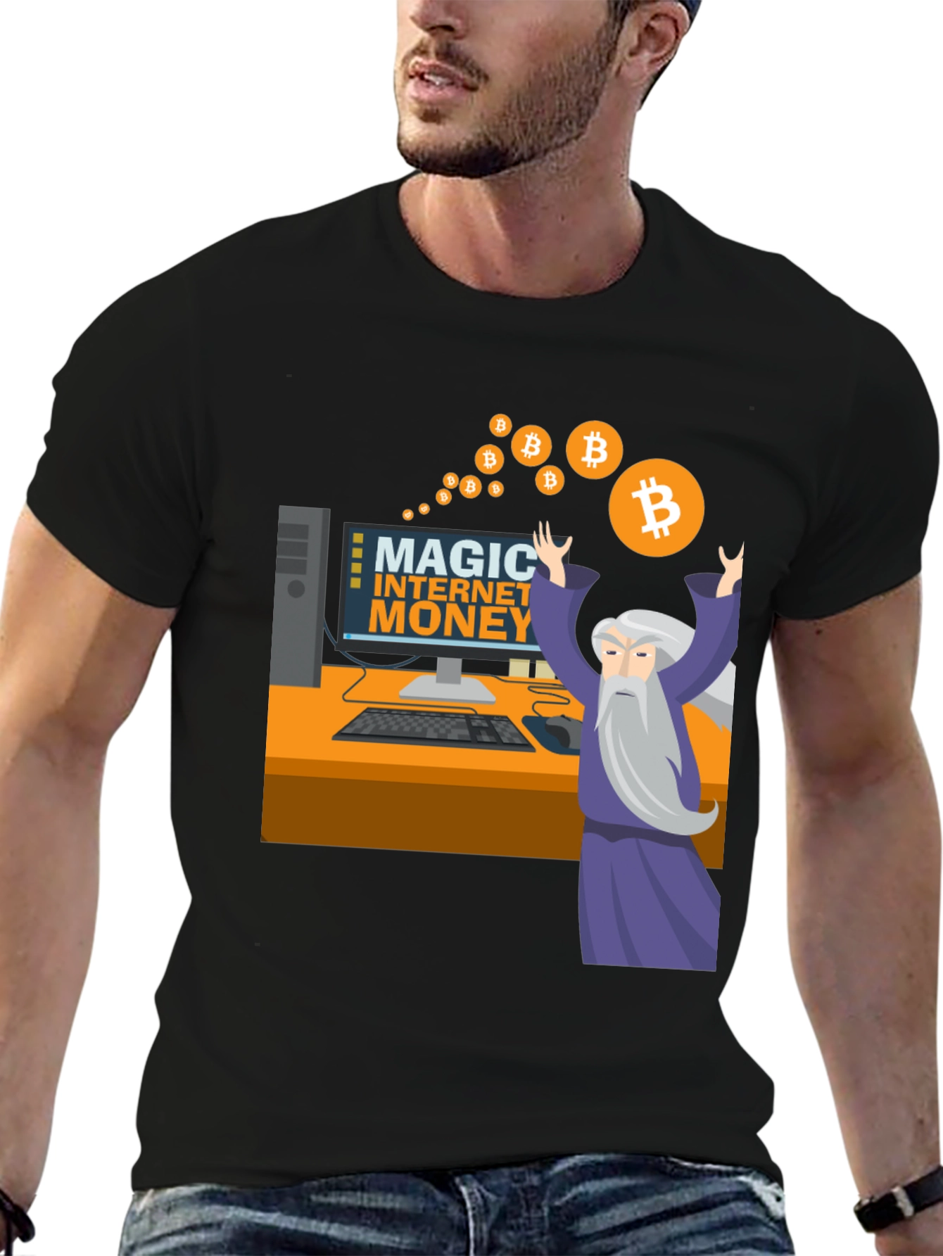 Magic Internet Money Bitcoin Wizard Graphic Tee