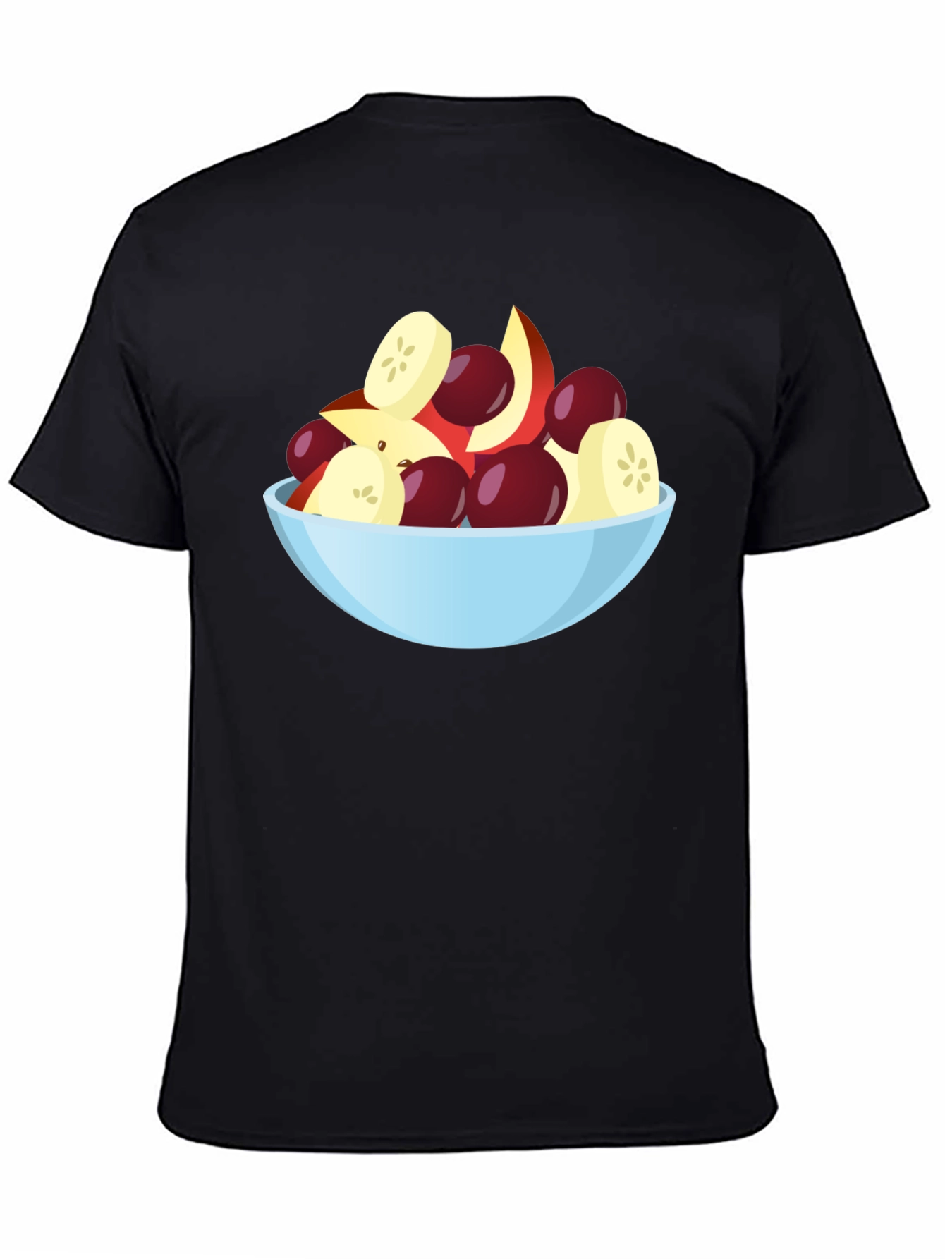 Fruit Bowl Graphic Tee - Black Casual T-Shirt