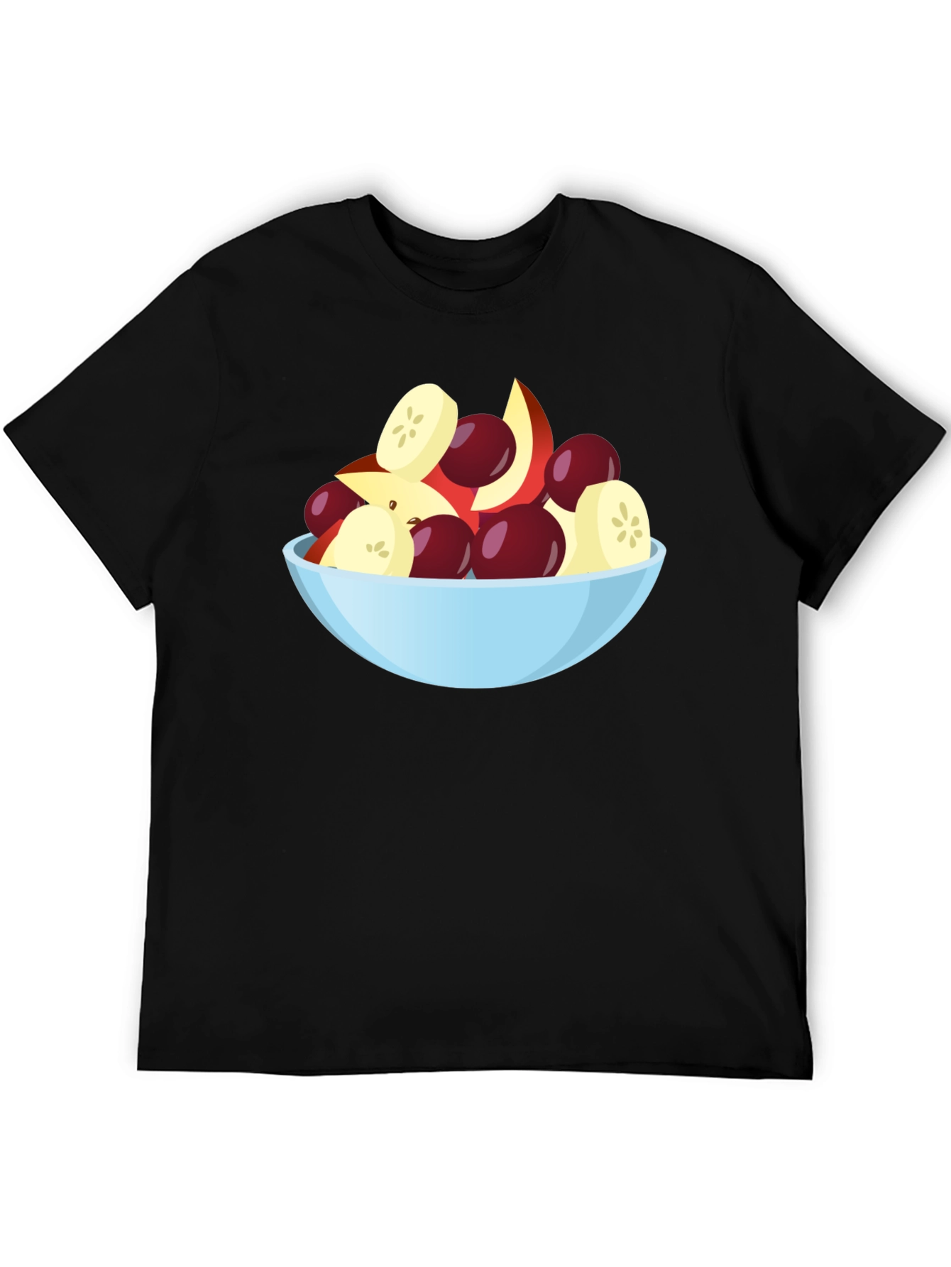 Fruit Bowl Graphic Tee - Black Casual T-Shirt