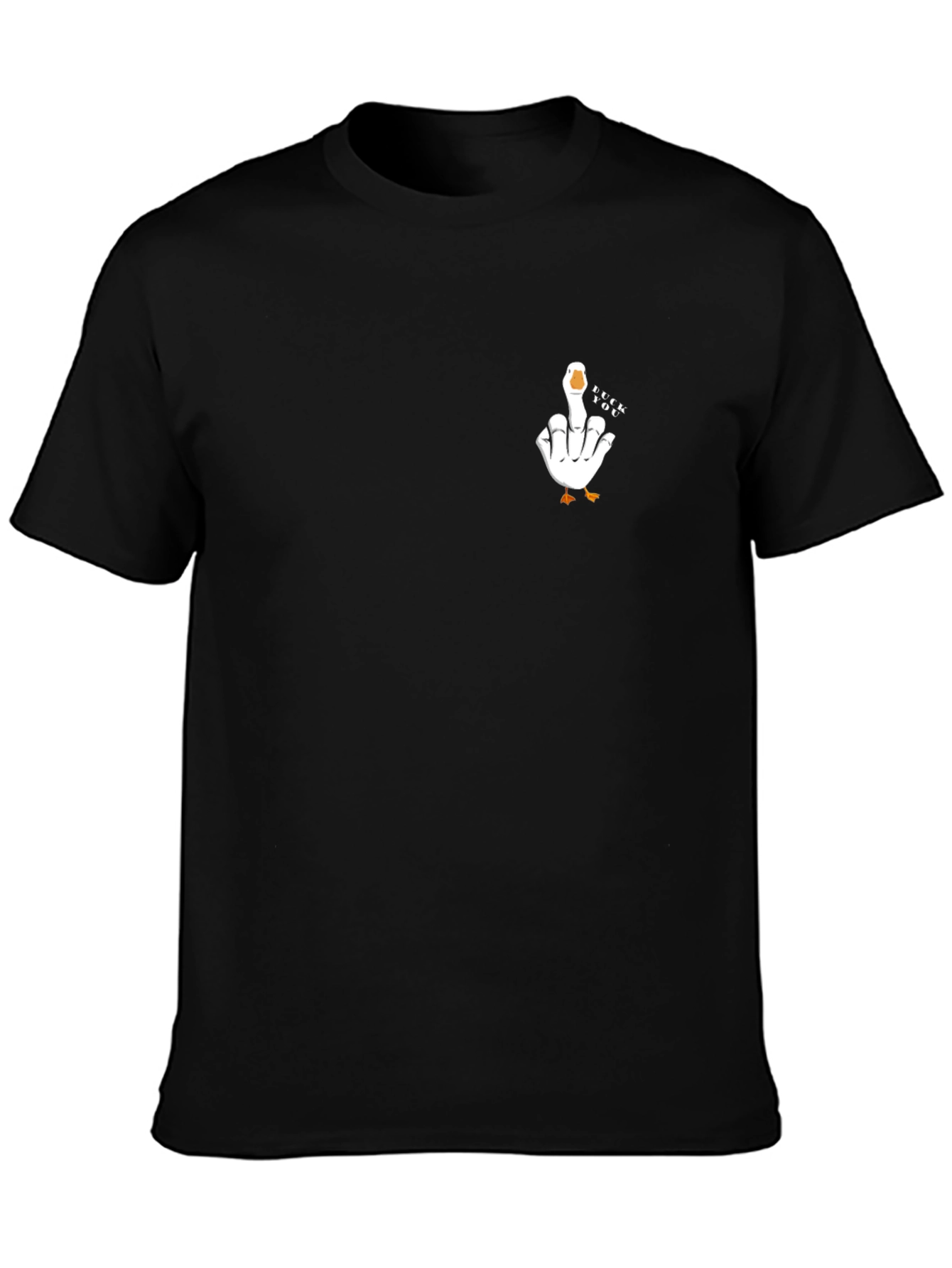 Goose Giving the Middle Finger Tee - Black