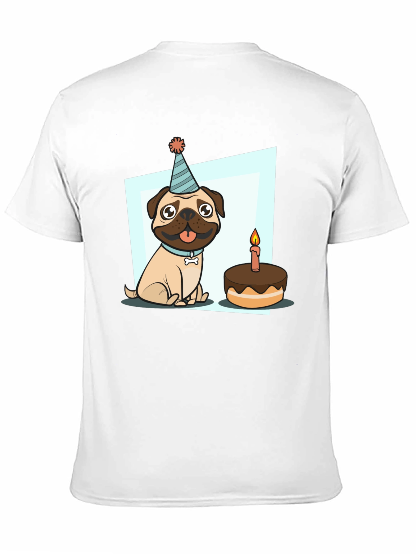 Birthday Pug T-Shirt - Cute Cartoon Dog Tee
