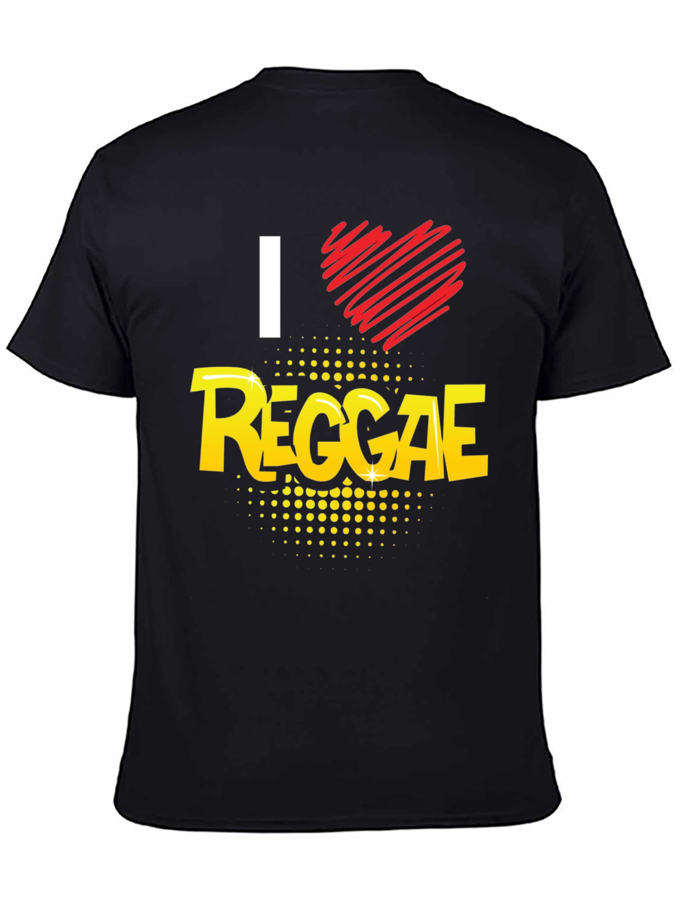 I Love Reggae Black Graphic Tee
